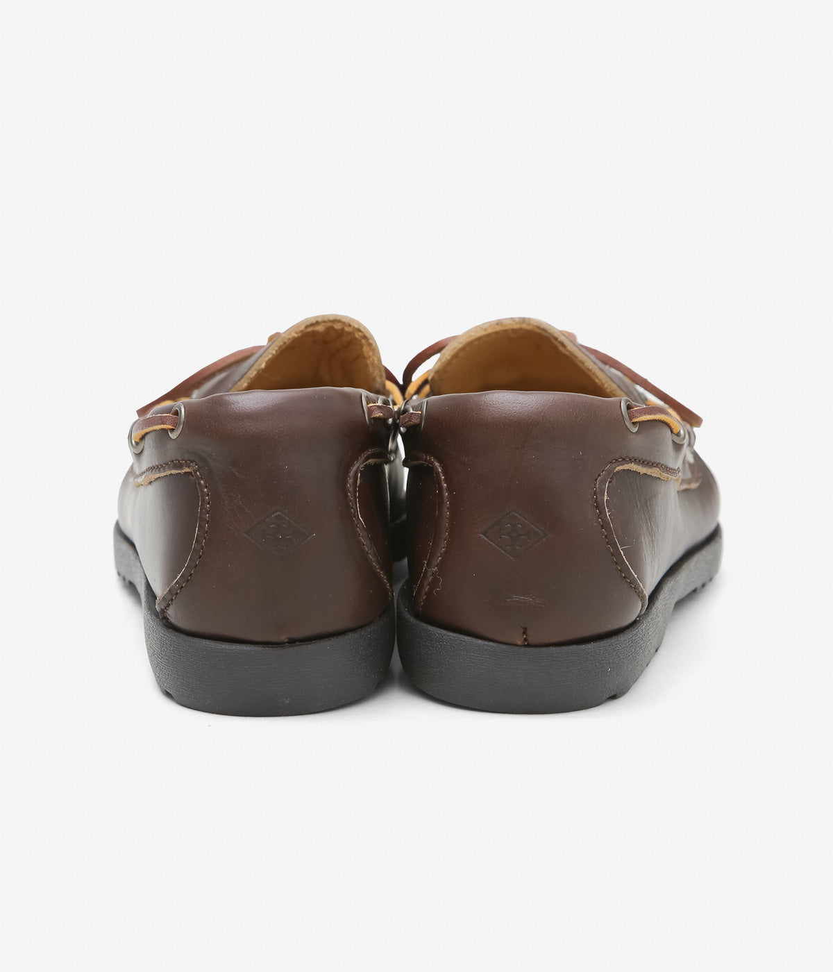 QUODDY TRAIL MOCCASIN ''CANOE SHOES(COMFORT LUG SOLE)'' (BROWN LEATHER)
