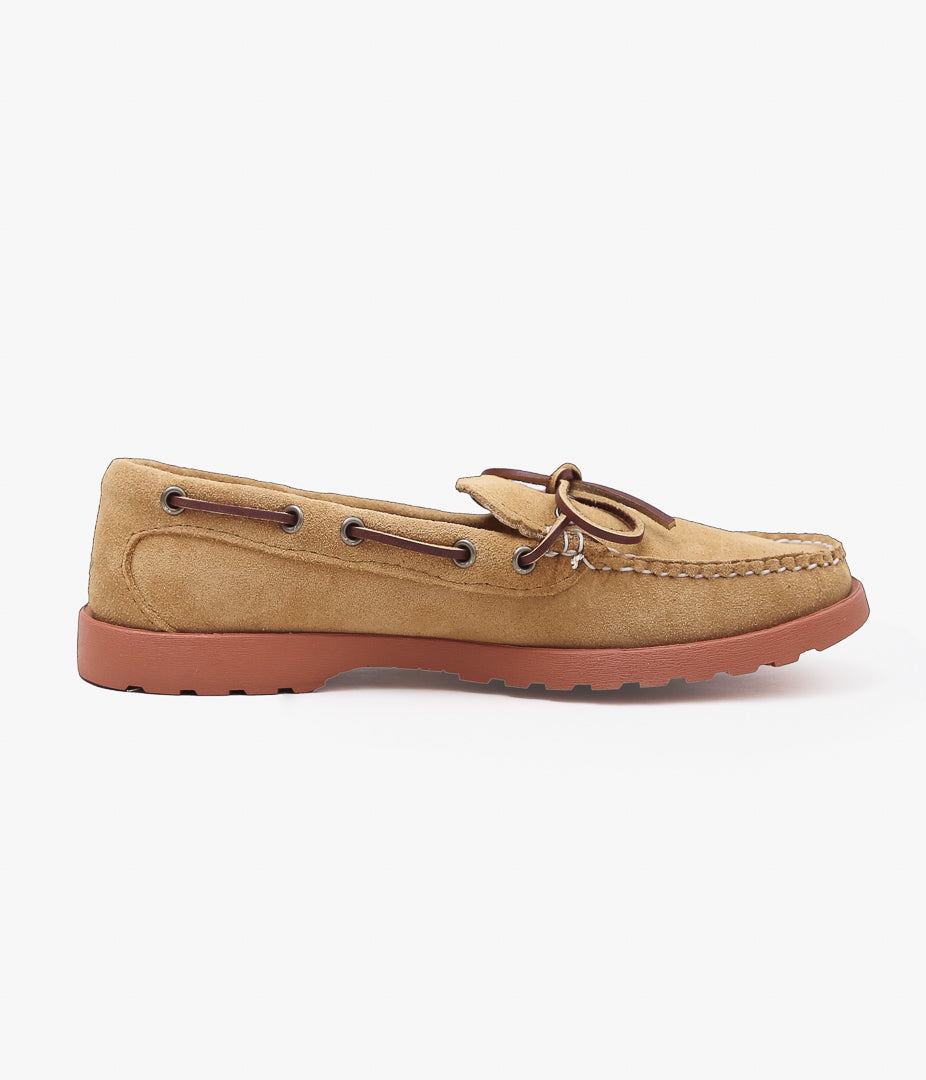 QUODDY TRAIL MOCCASIN ''CANOE SHOES(COMFORT LUG SOLE)'' (TOAST