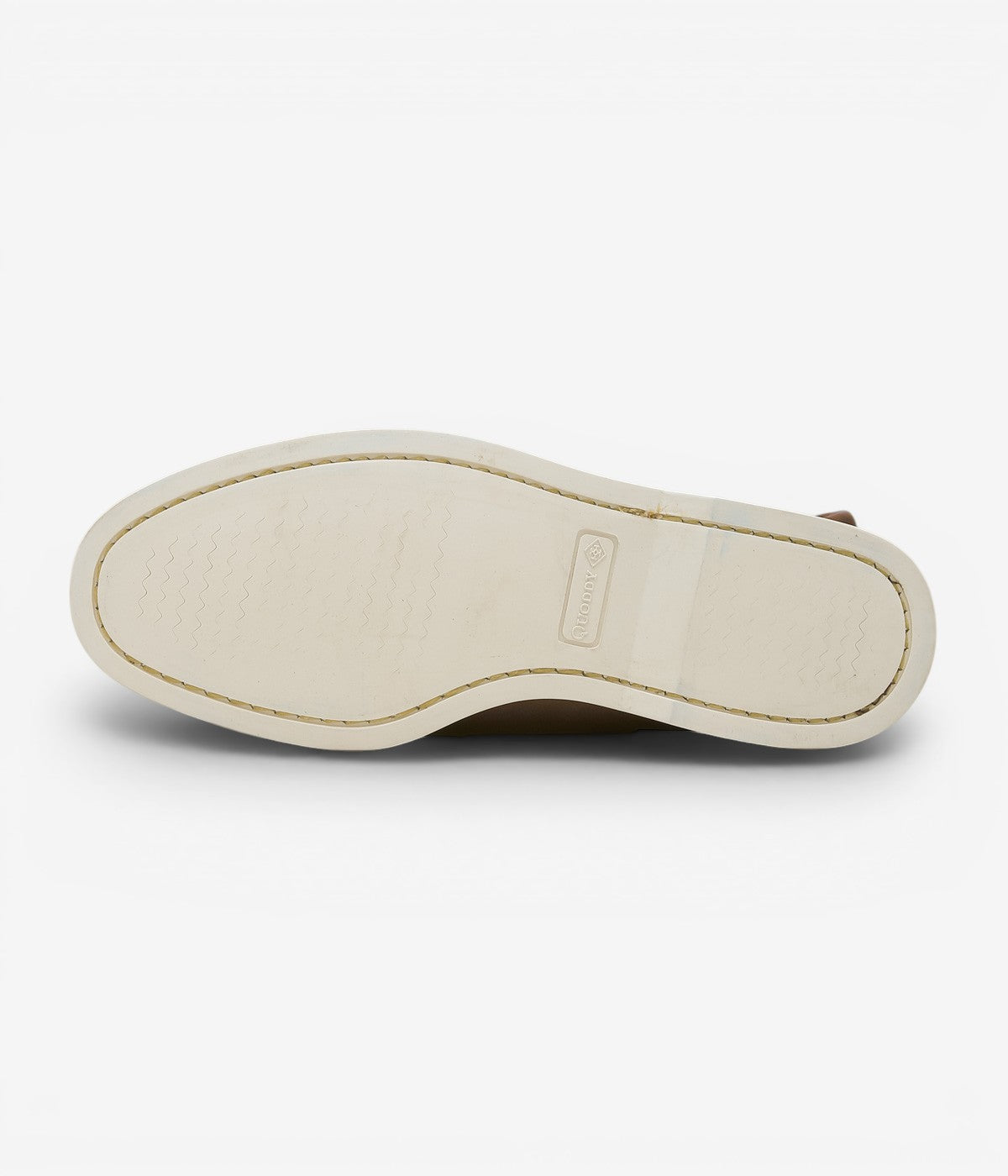 QUODDY TRAIL MOCCASIN ''HEAD BOAT SHOE(WHITE BOAT SOLE)'' (BROWN LEATHER)