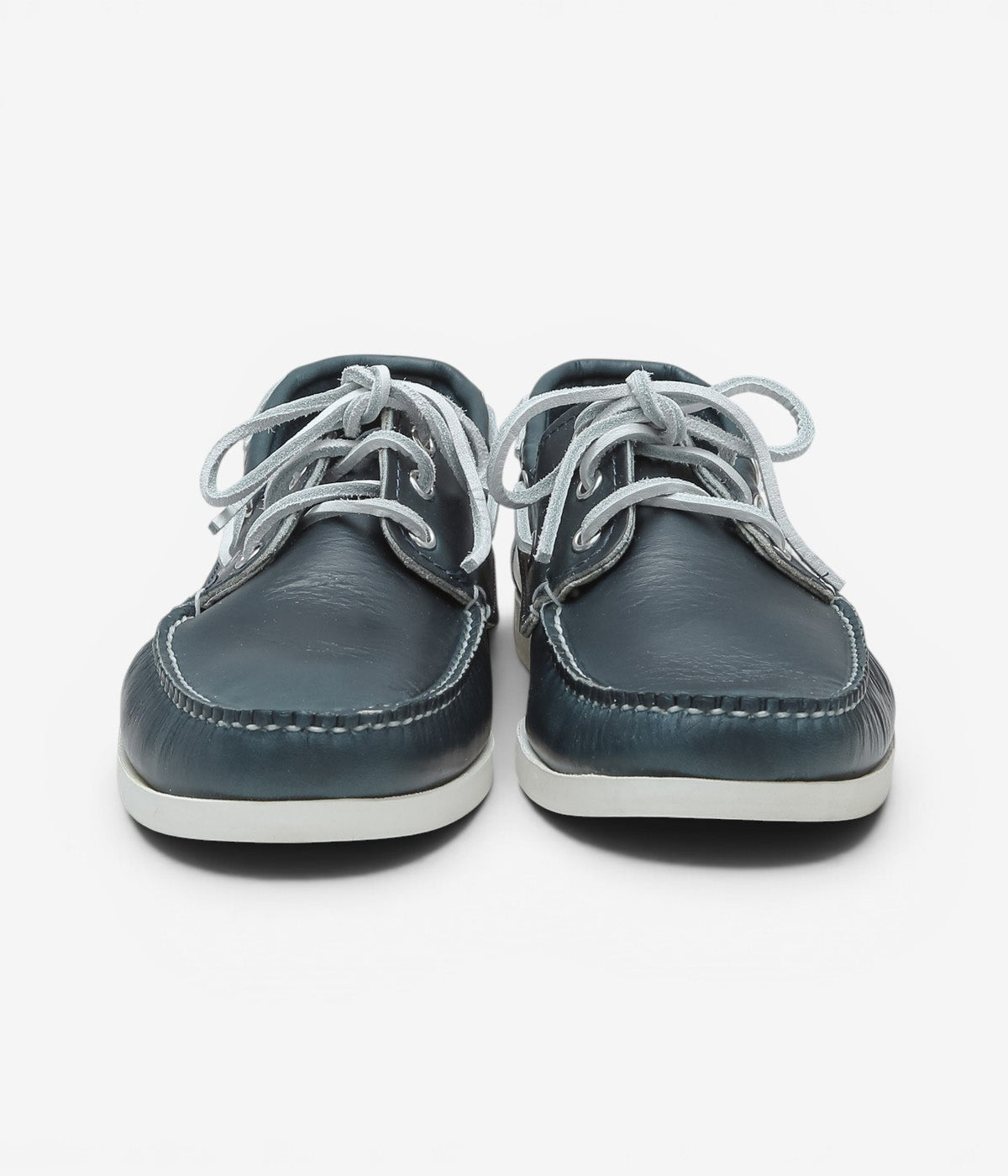 QUODDY TRAIL MOCCASIN ''HEAD BOAT SHOE(WHITE BOAT SOLE)'' (NAVY LEATHER)