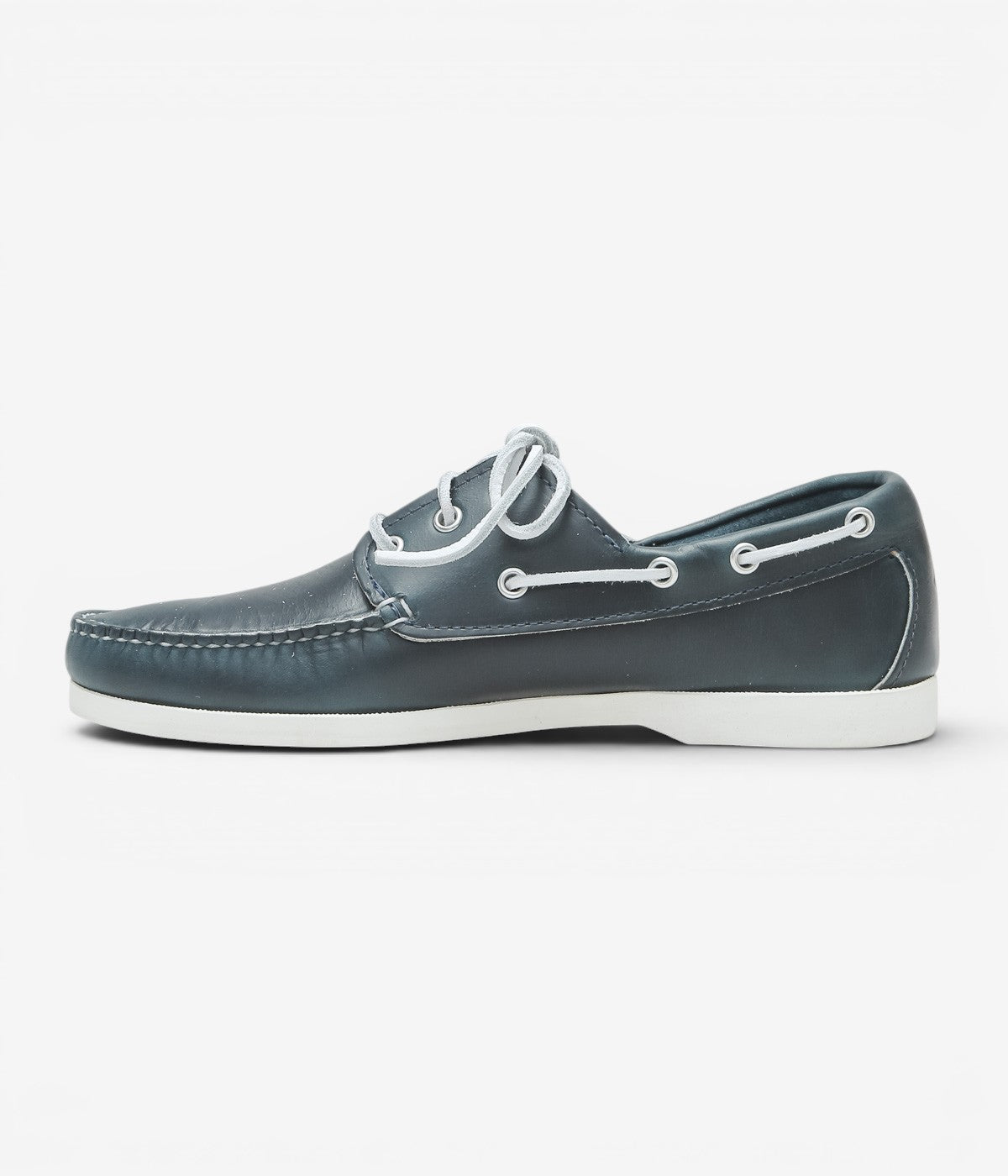 QUODDY TRAIL MOCCASIN ''HEAD BOAT SHOE(WHITE BOAT SOLE)'' (NAVY LEATHER)