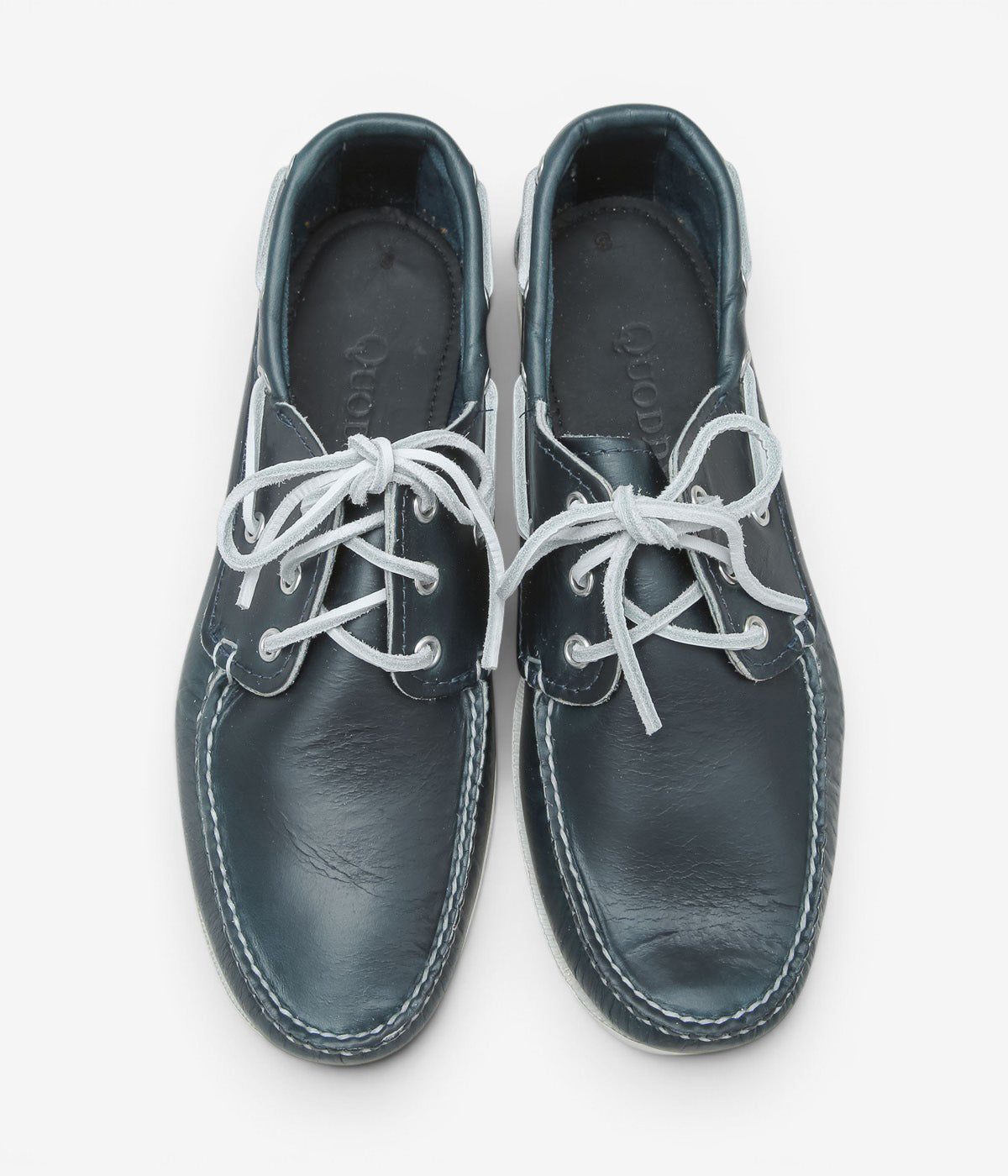 QUODDY TRAIL MOCCASIN ''HEAD BOAT SHOE(WHITE BOAT SOLE)'' (NAVY LEATHER)