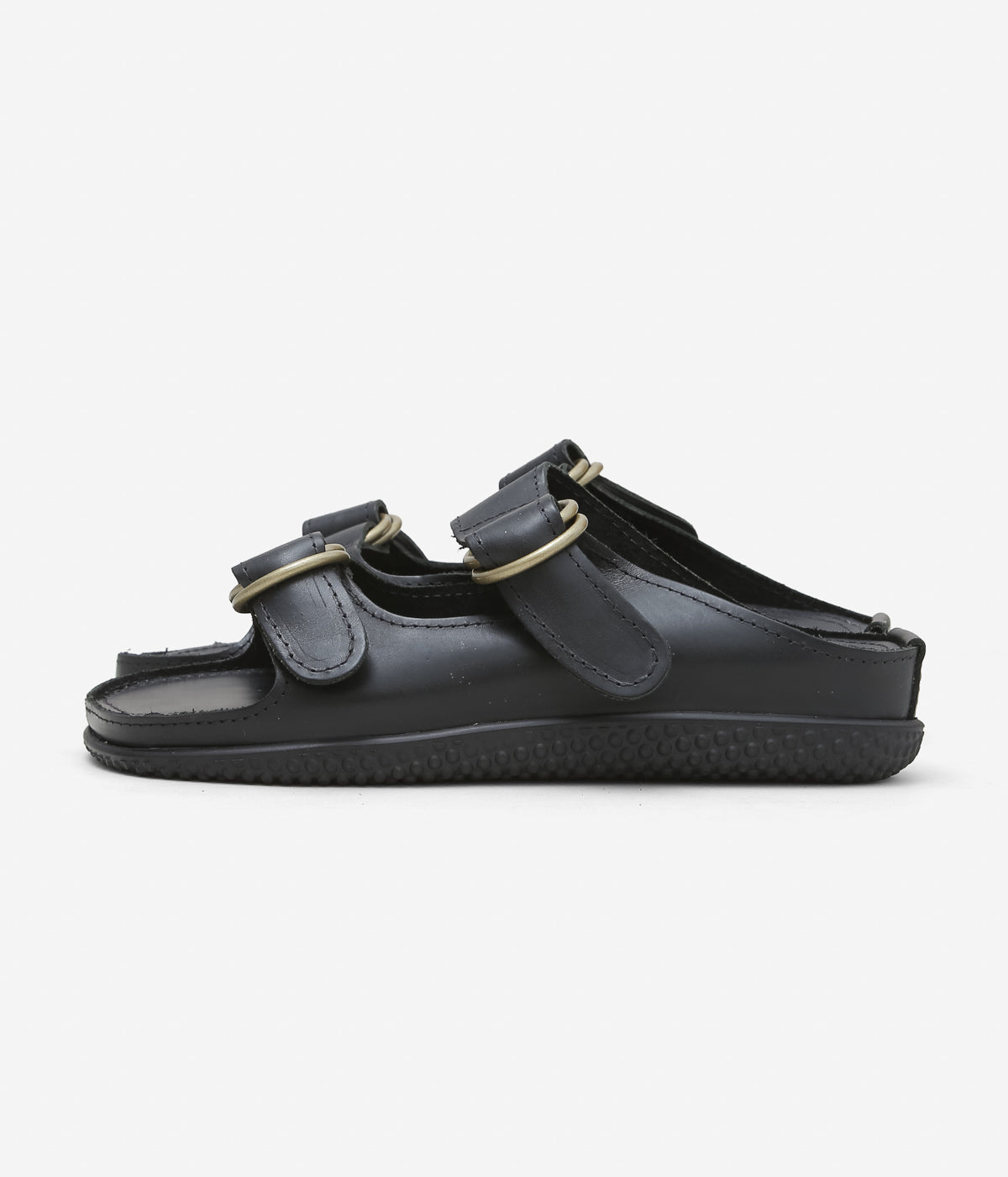 QUODDY TRAIL MOCCASIN "LEWISTON SANDAL" (BLACK LEATHER)