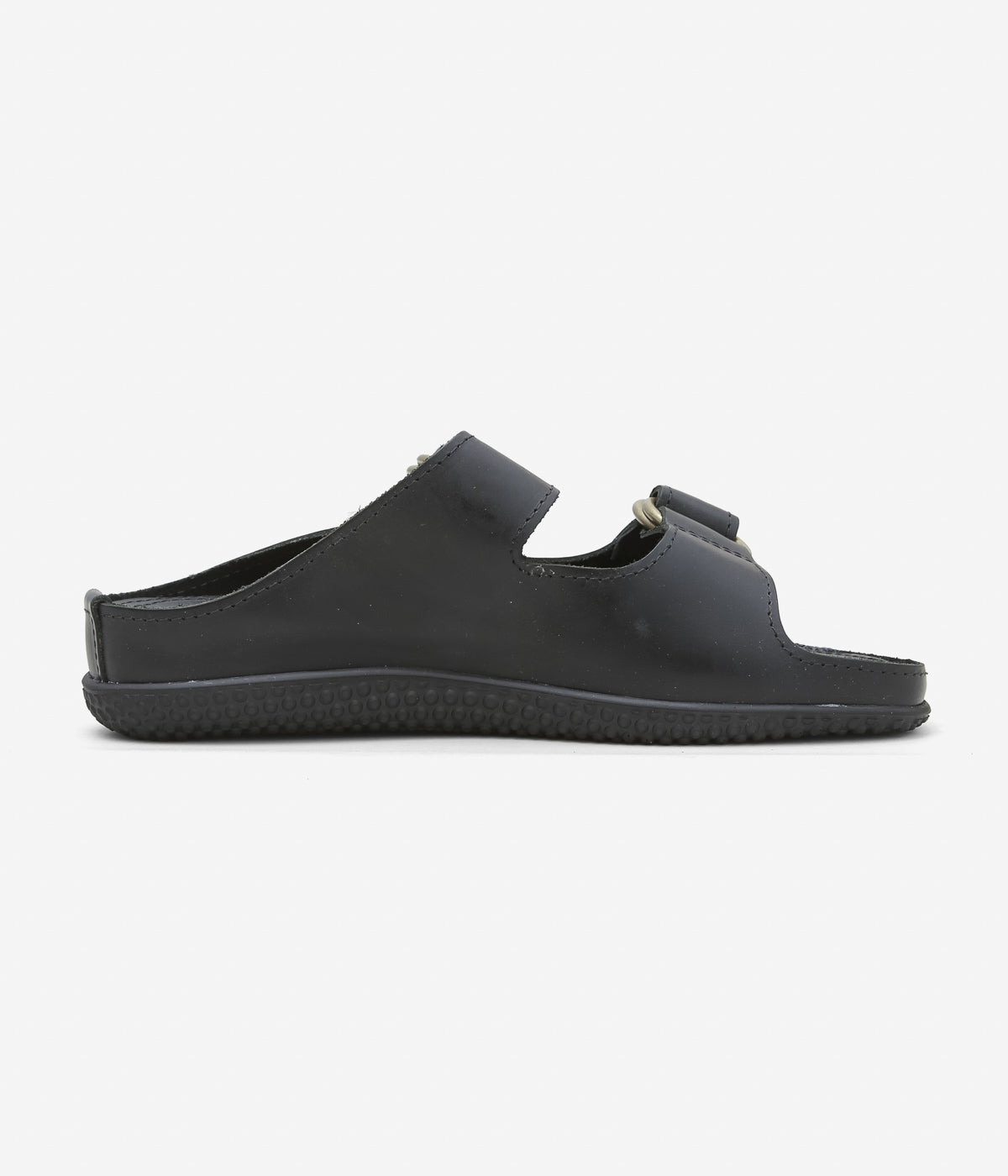 QUODDY TRAIL MOCCASIN ''LEWISTON SANDAL'' (BLACK LEATHER) – THE
