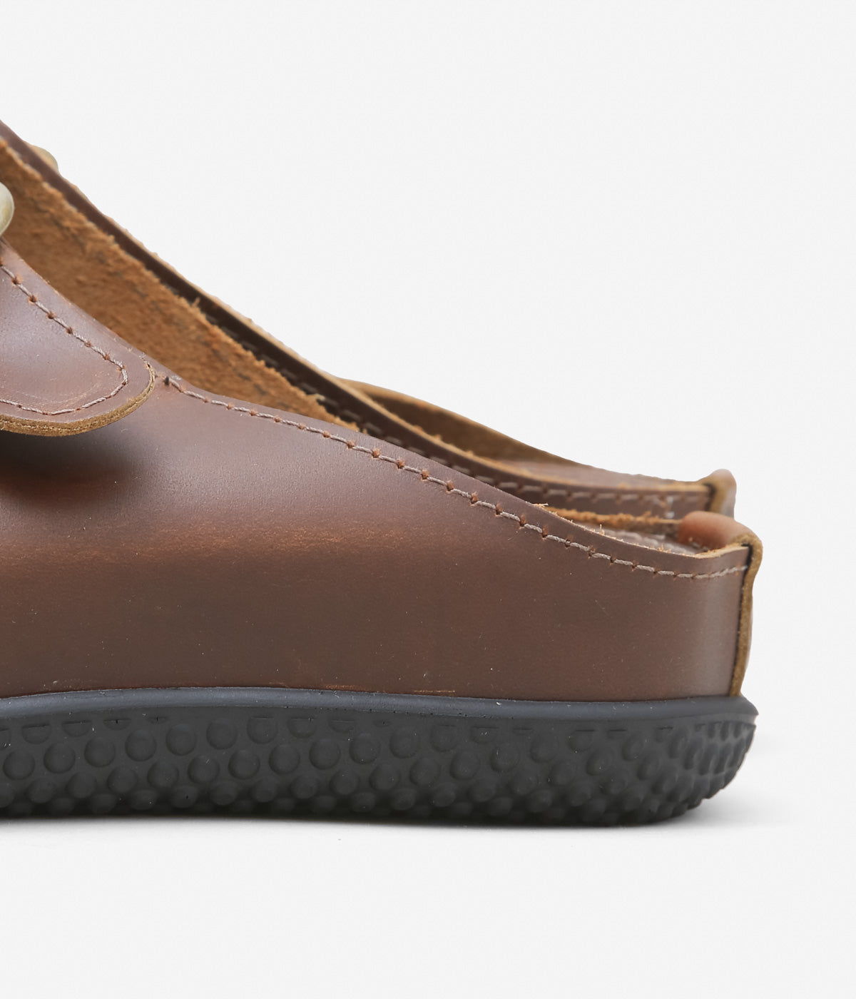 QUODDY TRAIL MOCCASIN "LEWISTON SANDAL" (BROWN LEATHER)