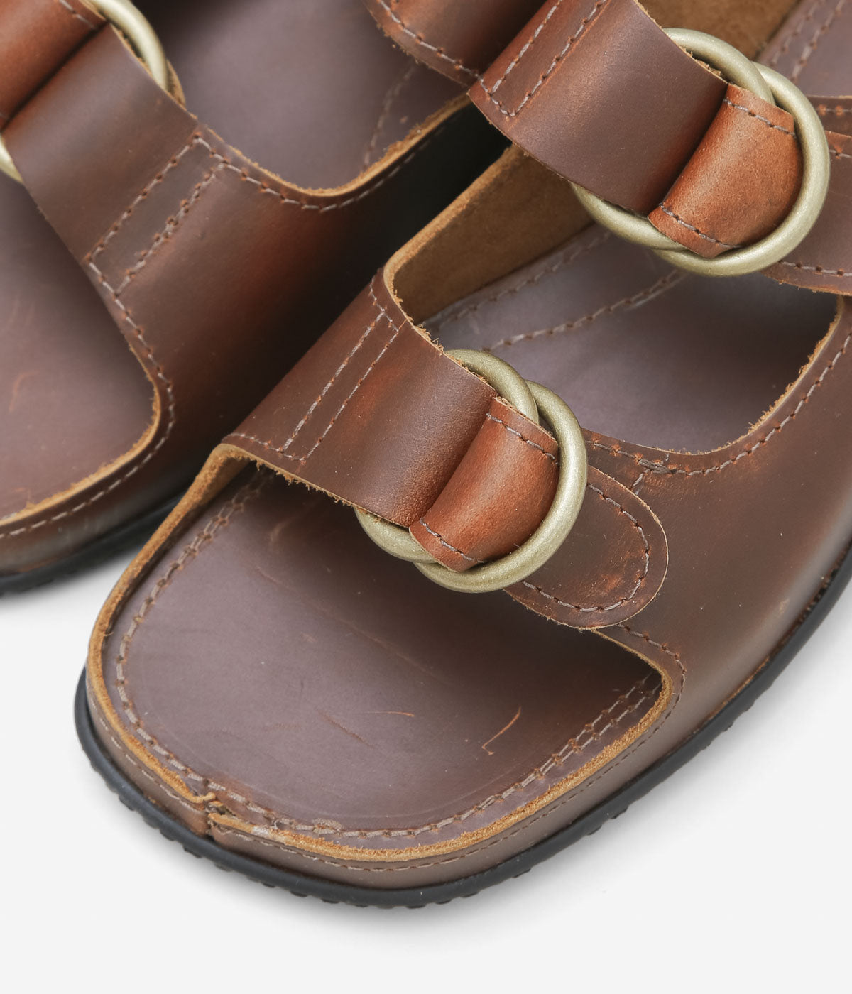 QUODDY TRAIL MOCCASIN "LEWISTON SANDAL" (BROWN LEATHER)