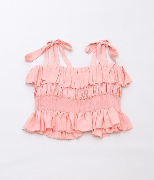 RENATA BRENHA ''BABADO TOP'' (CORAL PINK)