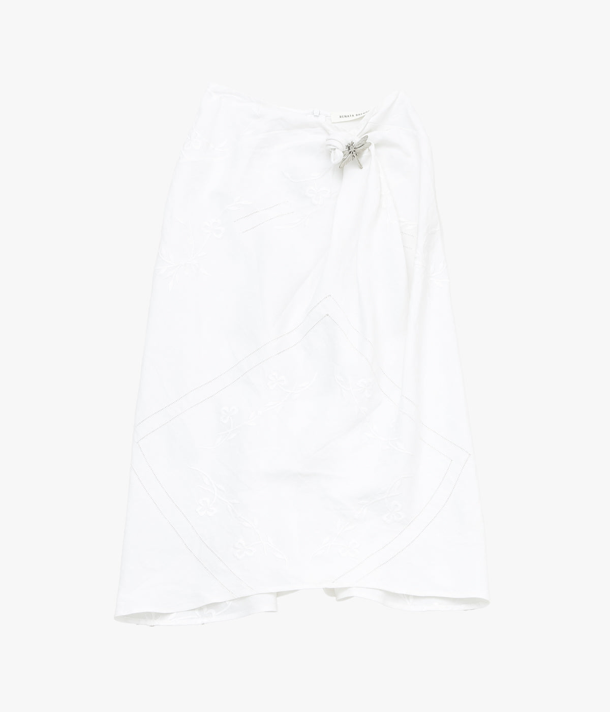 RENATA BRENHA ''NAPKIN RING SKIRT /1'' (OFF WHITE, UPCYCLED)