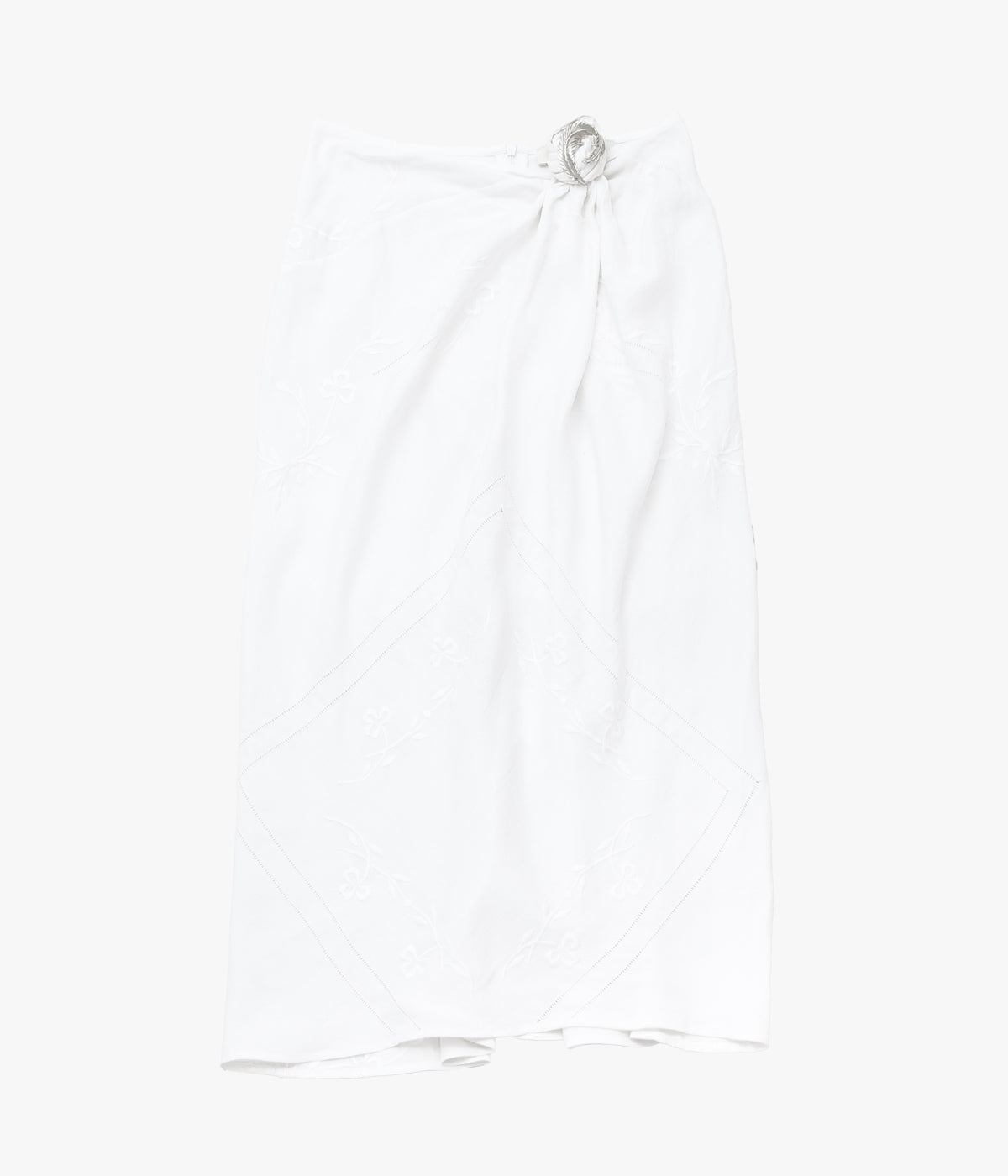 RENATA BRENHA ''NAPKIN RING SKIRT /1'' (OFF WHITE, UPCYCLED)