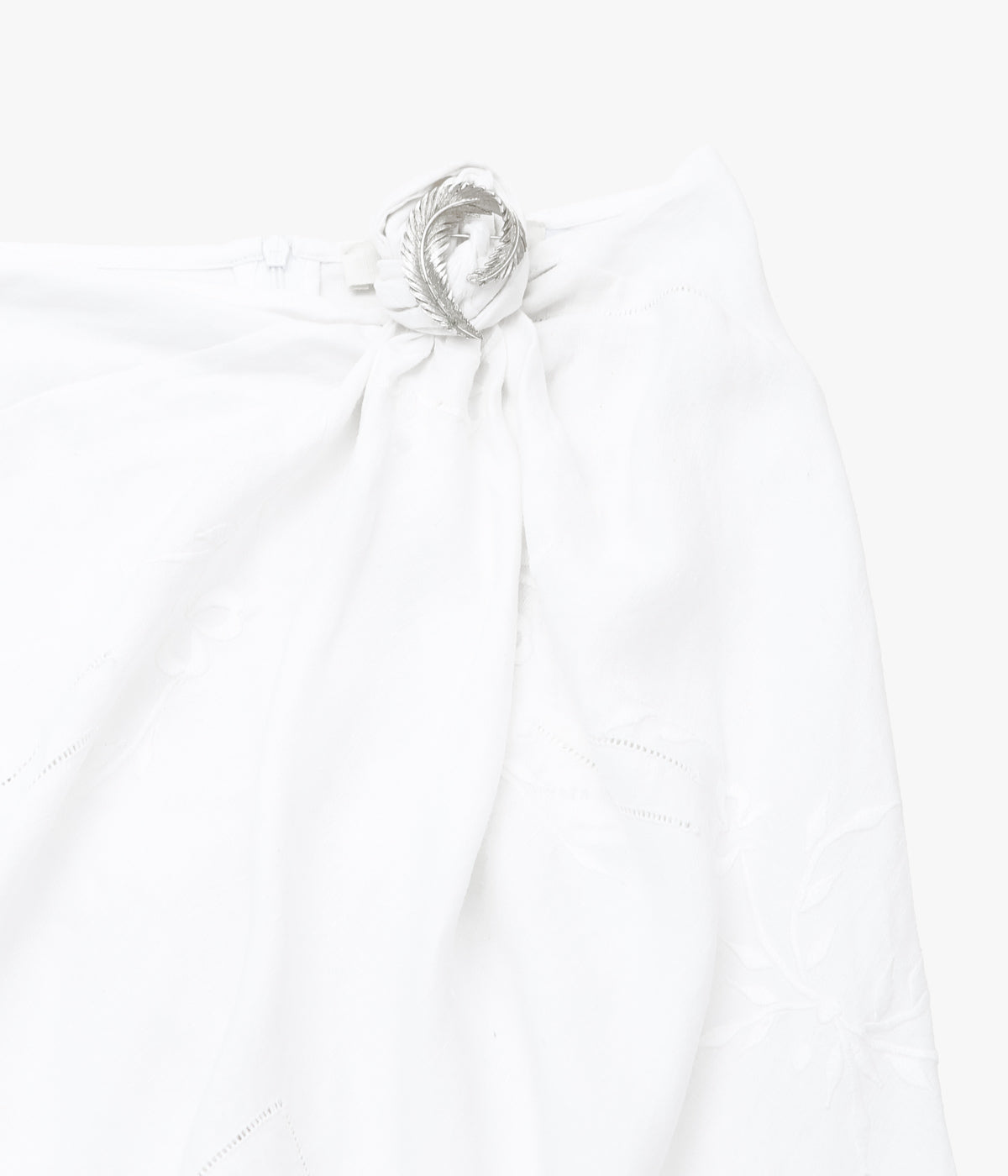 RENATA BRENHA ''NAPKIN RING SKIRT /1'' (OFF WHITE, UPCYCLED)