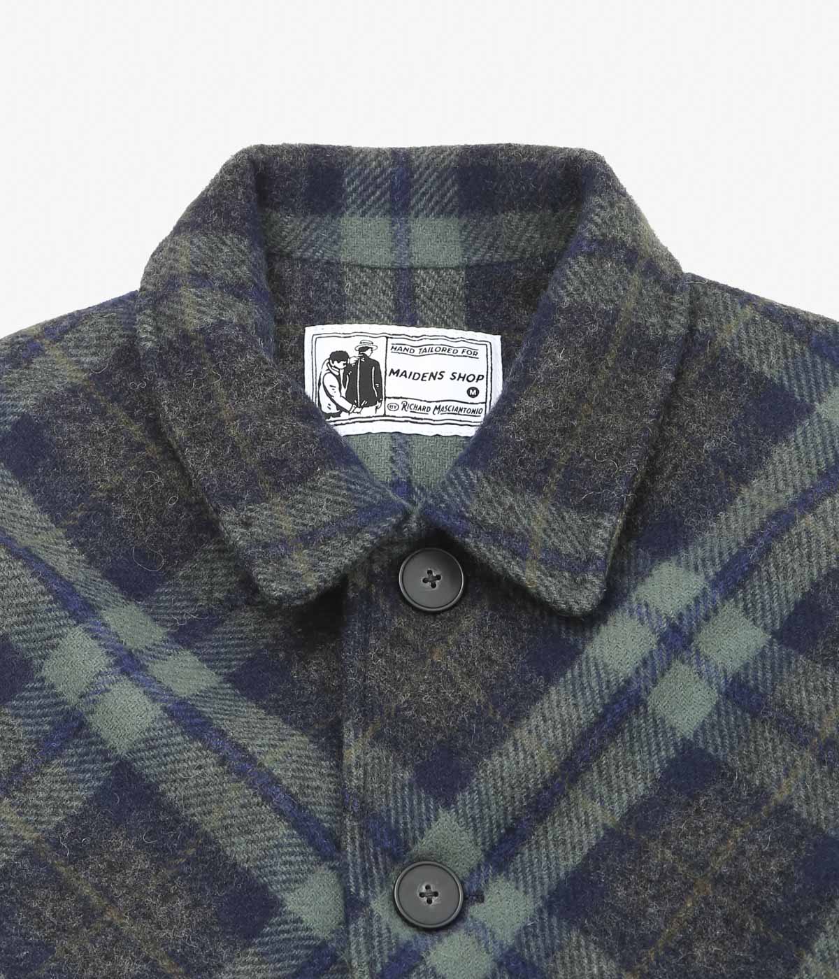 RICHARD MASCIANTONIO ''DOUBLE MAC JACKET'' (BLUE / BROWN PLAID DEADSTOCK)