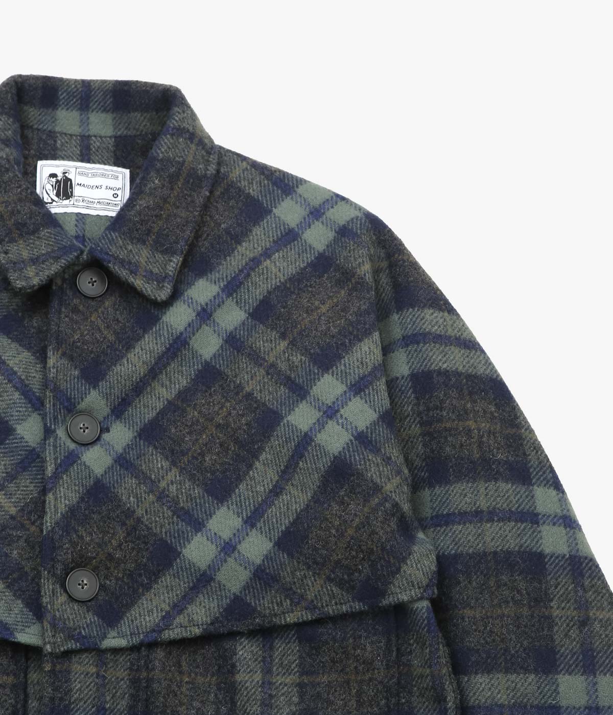 RICHARD MASCIANTONIO ''DOUBLE MAC JACKET'' (BLUE / BROWN PLAID DEADSTOCK)