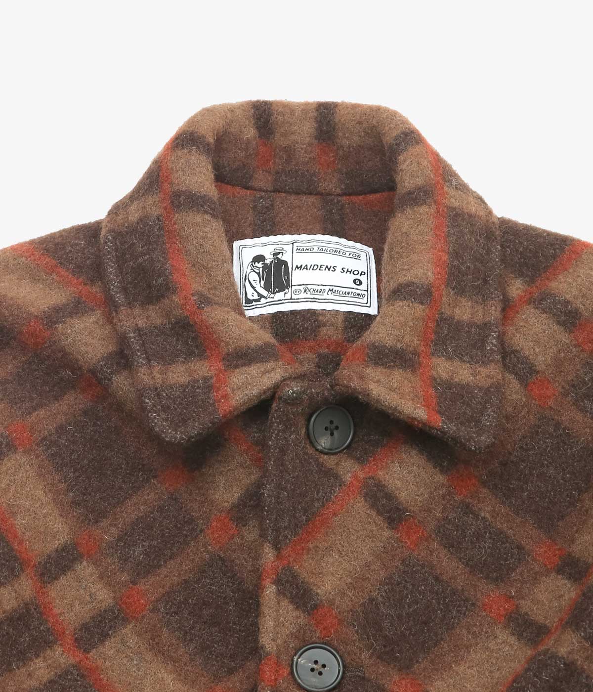 RICHARD MASCIANTONIO ''DOUBLE MAC JACKET'' (BROWN PLAID)