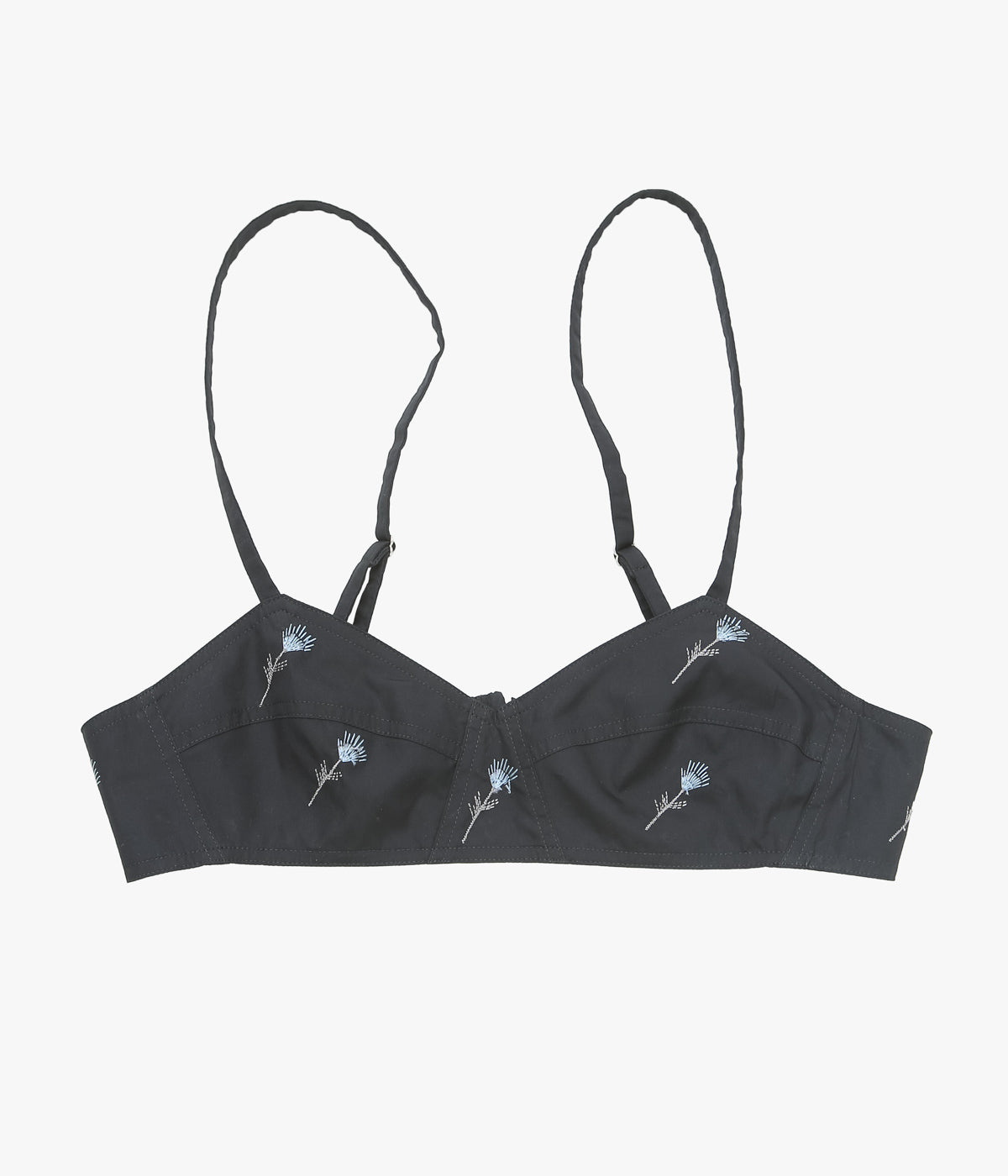 RIER "BRA" (BLACK FLOWERS 포플린)