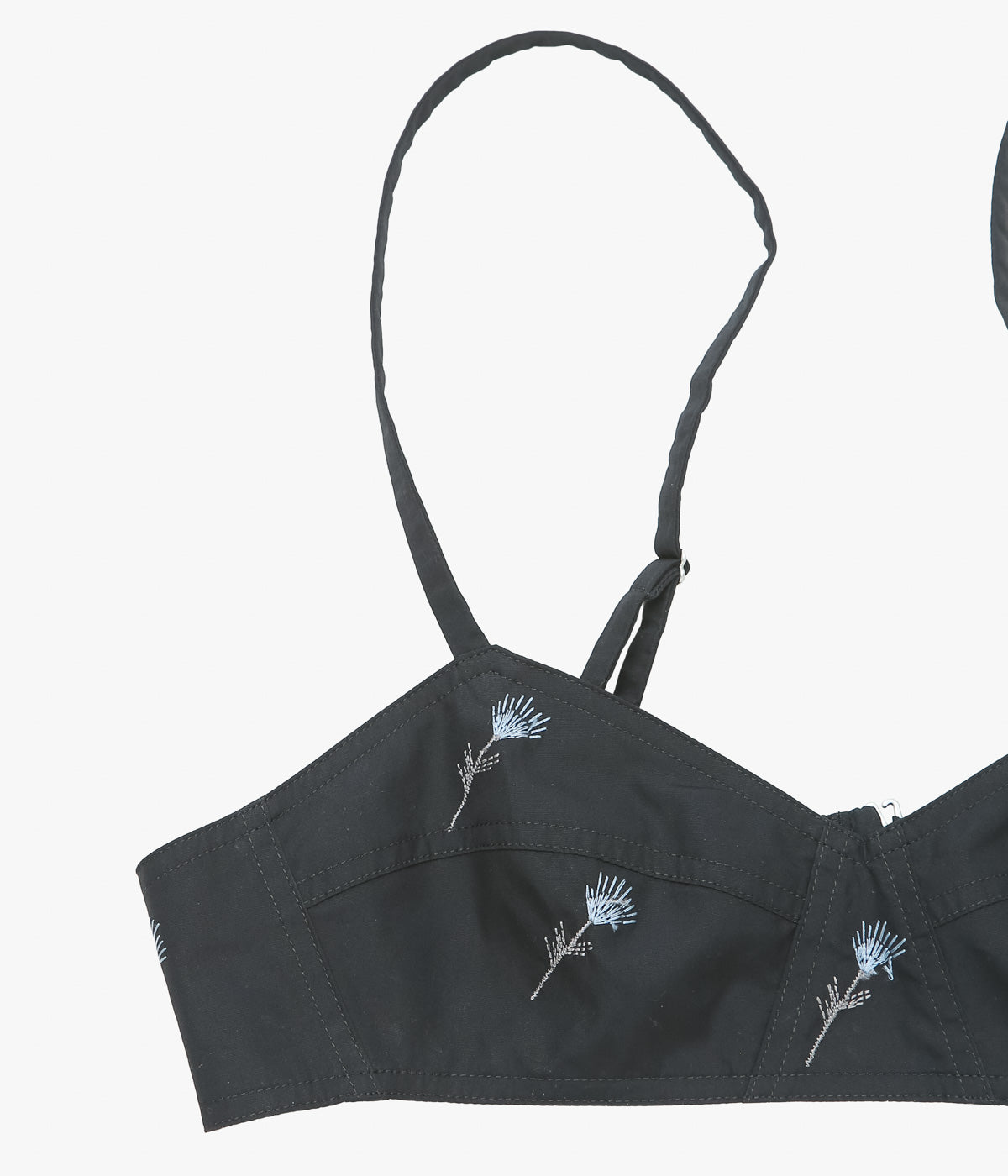 RIER "BRA" (BLACK FLOWERS 포플린)