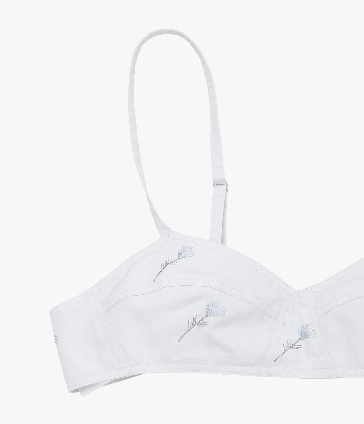 RIER ''BRA'' (LIGHT GREY FLOWERS POPELINE)