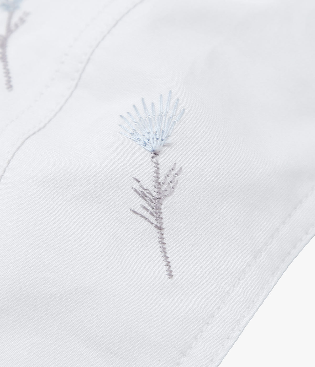 RIER ''BRA'' (LIGHT GREY FLOWERS POPELINE)