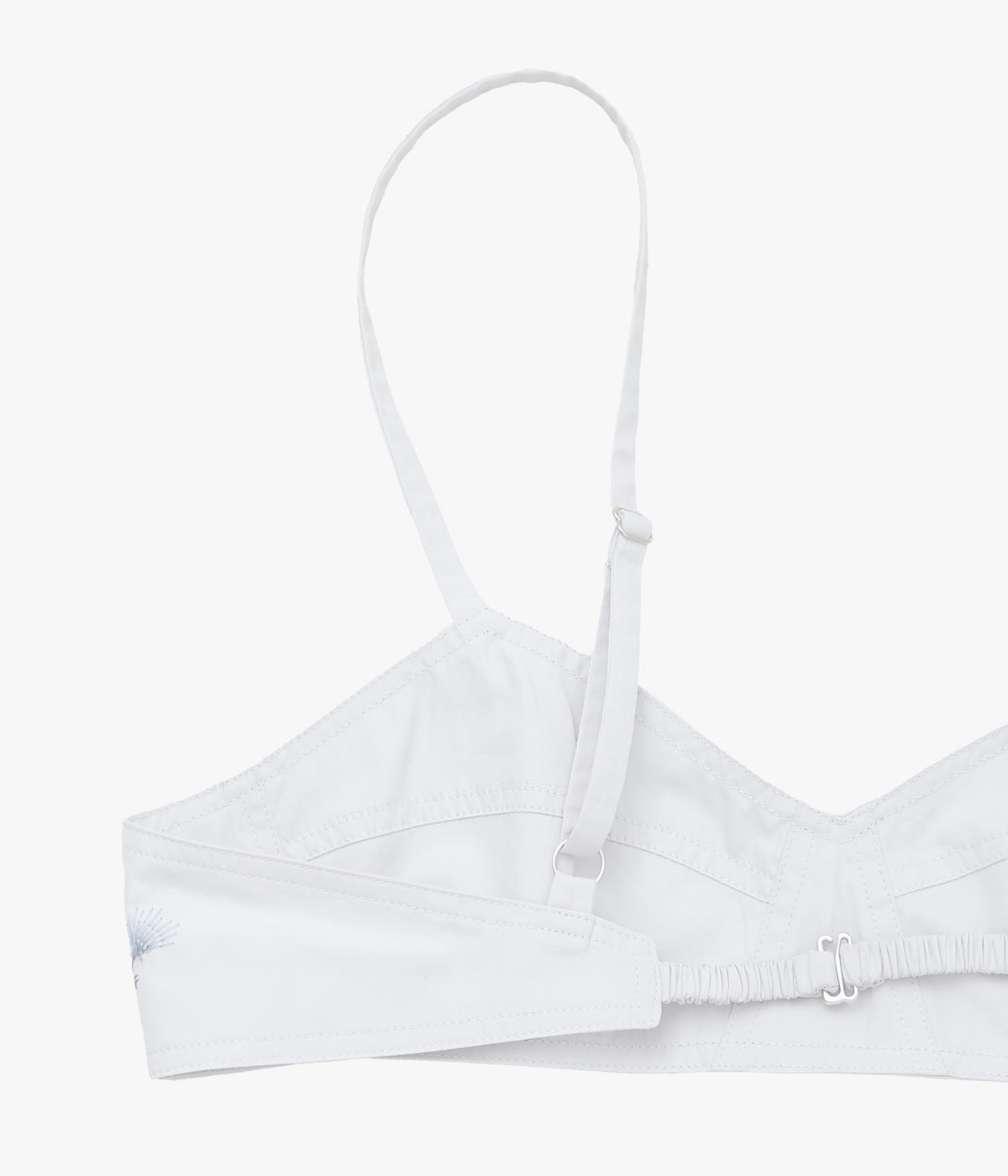 RIER ''BRA'' (LIGHT GREY FLOWERS POPELINE)