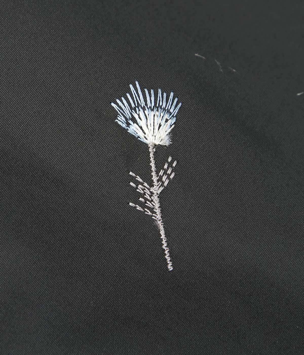 RIER ''JUPON'' (BLACK FLOWERS POPLIN)