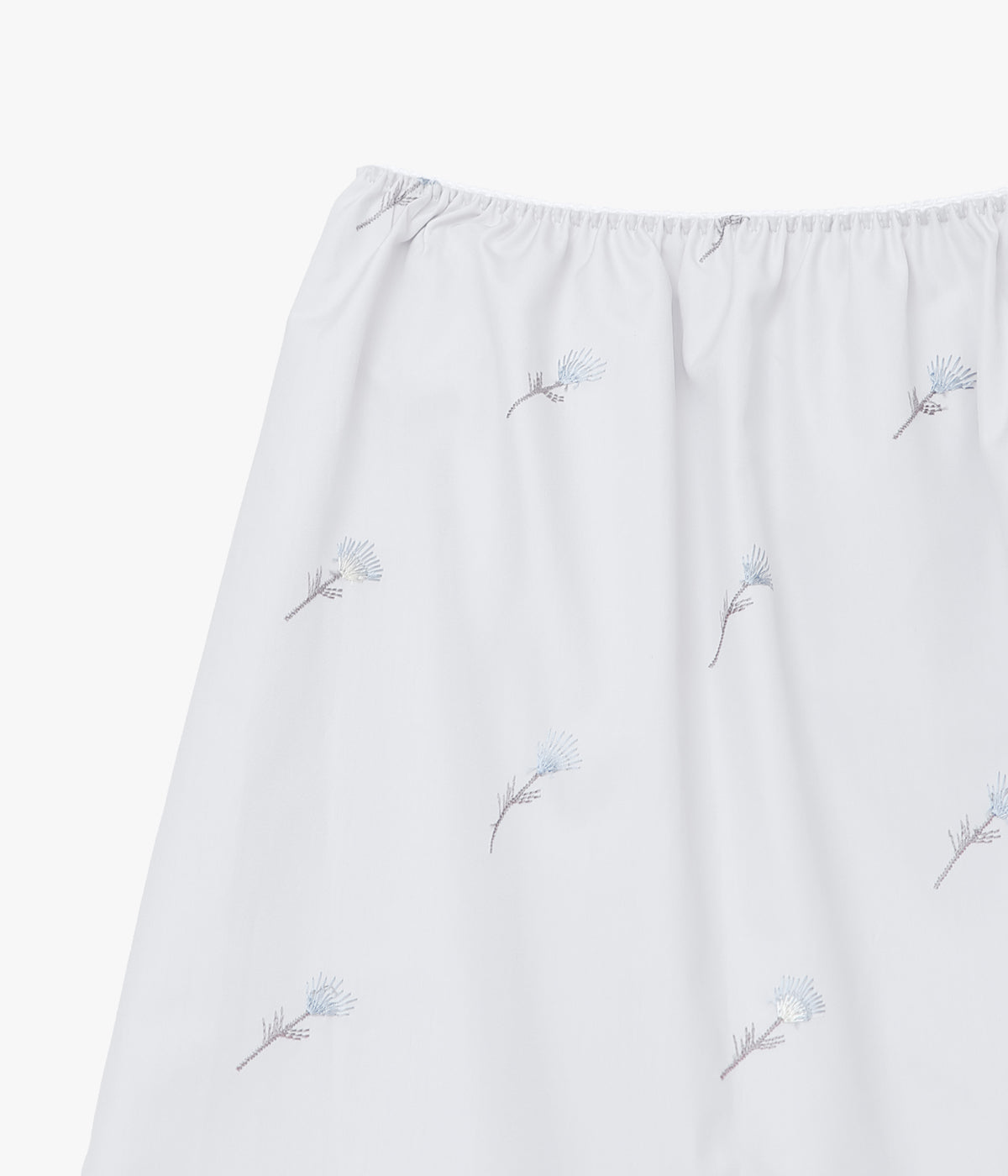 RIER ''JUPON'' (LIGHT GREY FLOWERS POPELINE)