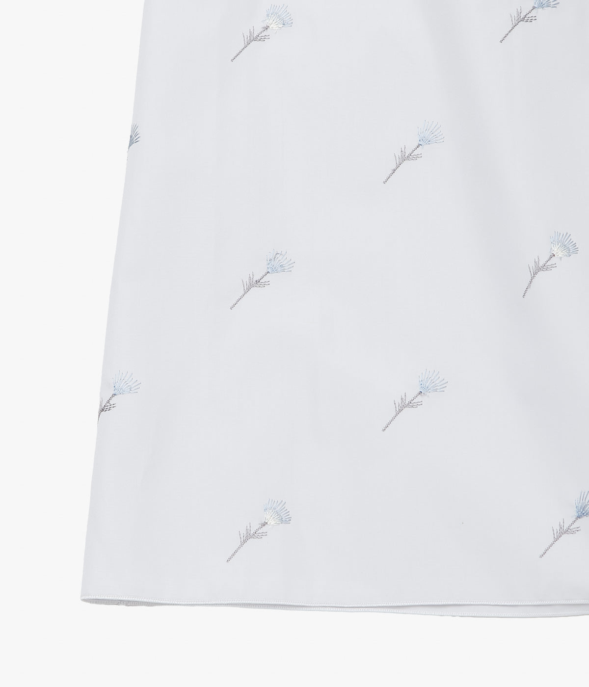 RIER ''JUPON'' (LIGHT GREY FLOWERS POPELINE)