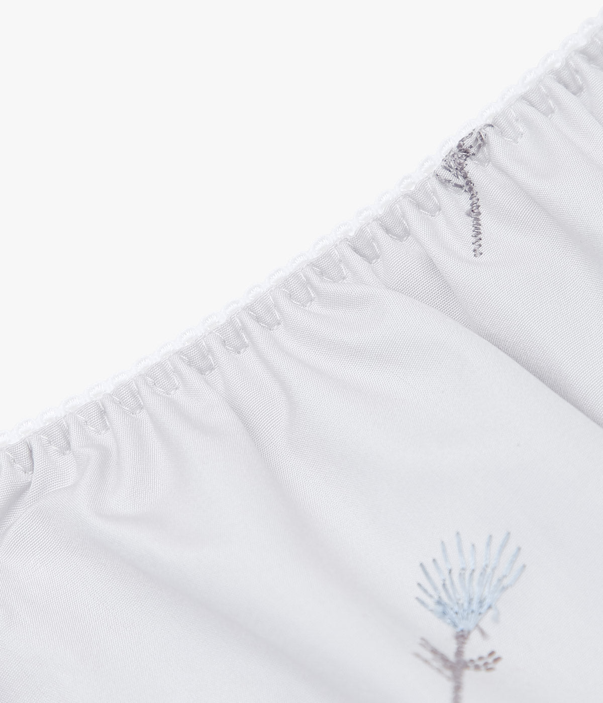 RIER ''JUPON'' (LIGHT GREY FLOWERS POPELINE)