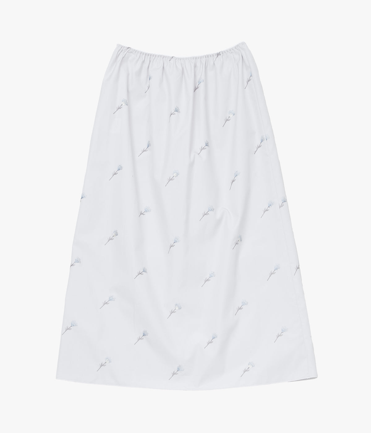 RIER ''JUPON'' (LIGHT GREY FLOWERS POPELINE)