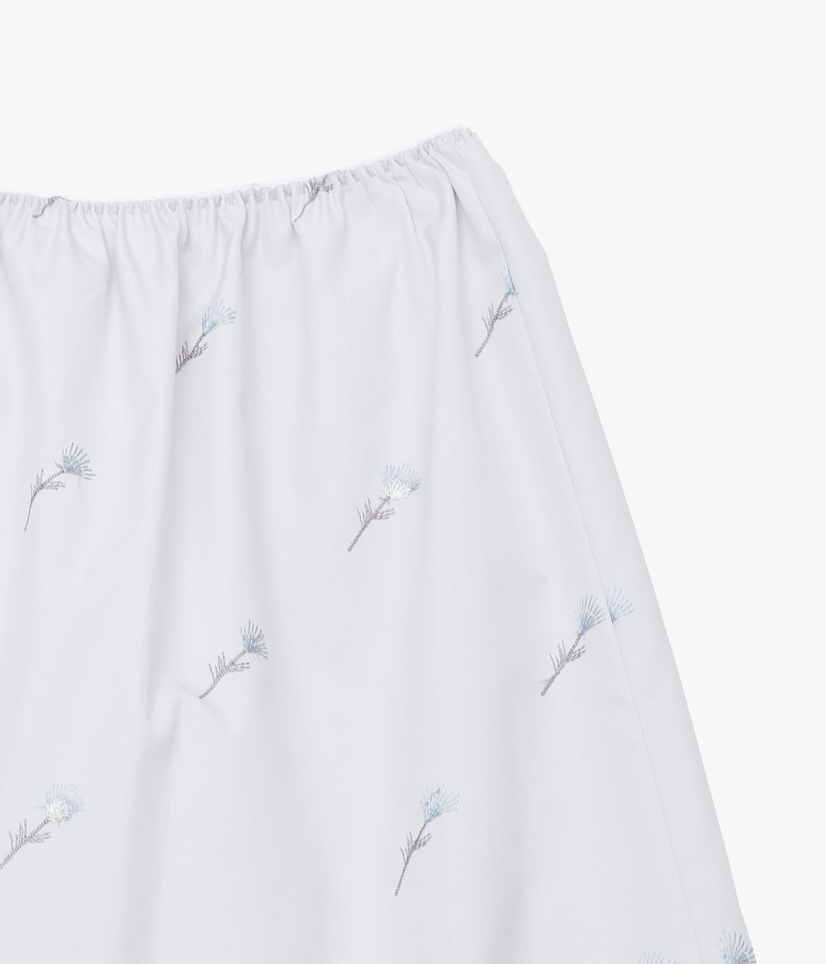 RIER ''JUPON'' (LIGHT GREY FLOWERS POPELINE)