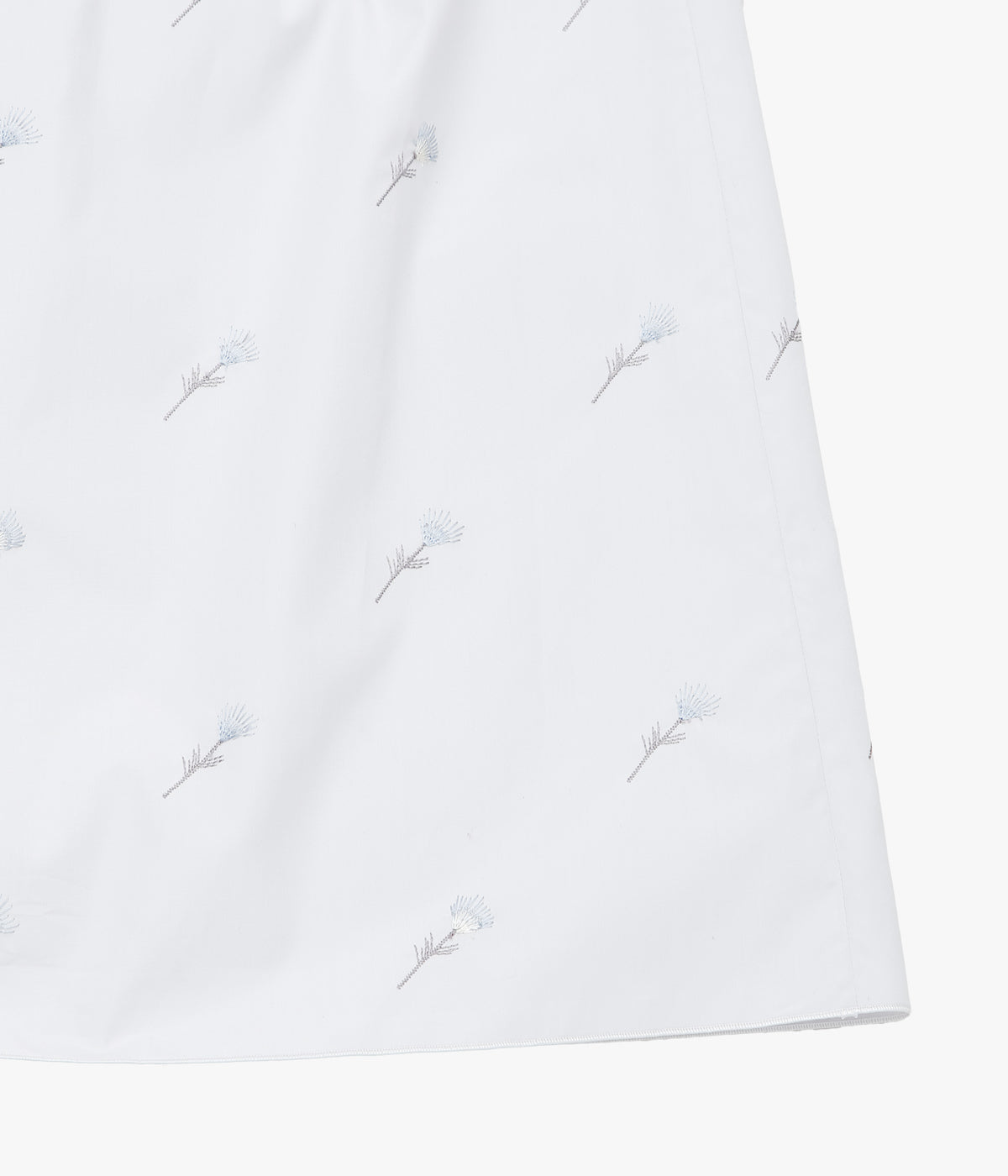 RIER ''JUPON'' (LIGHT GREY FLOWERS POPELINE)