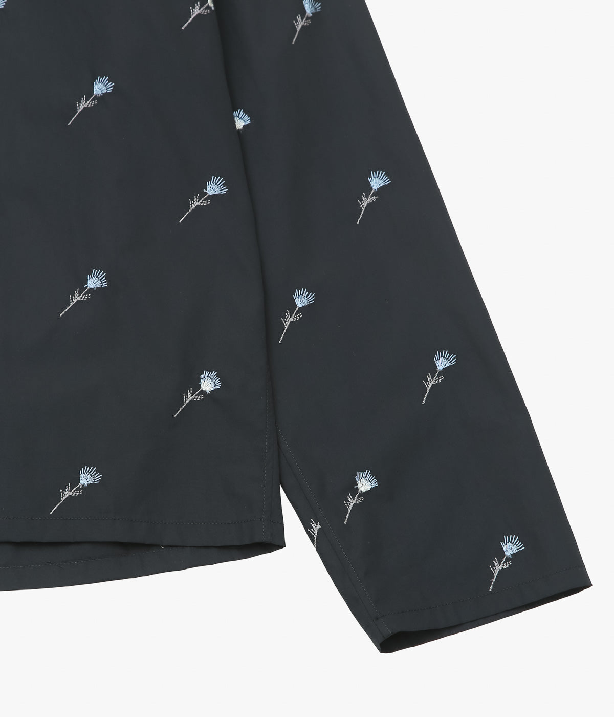 RIER ''TOP'' (BLACK FLOWERS POPELINE)