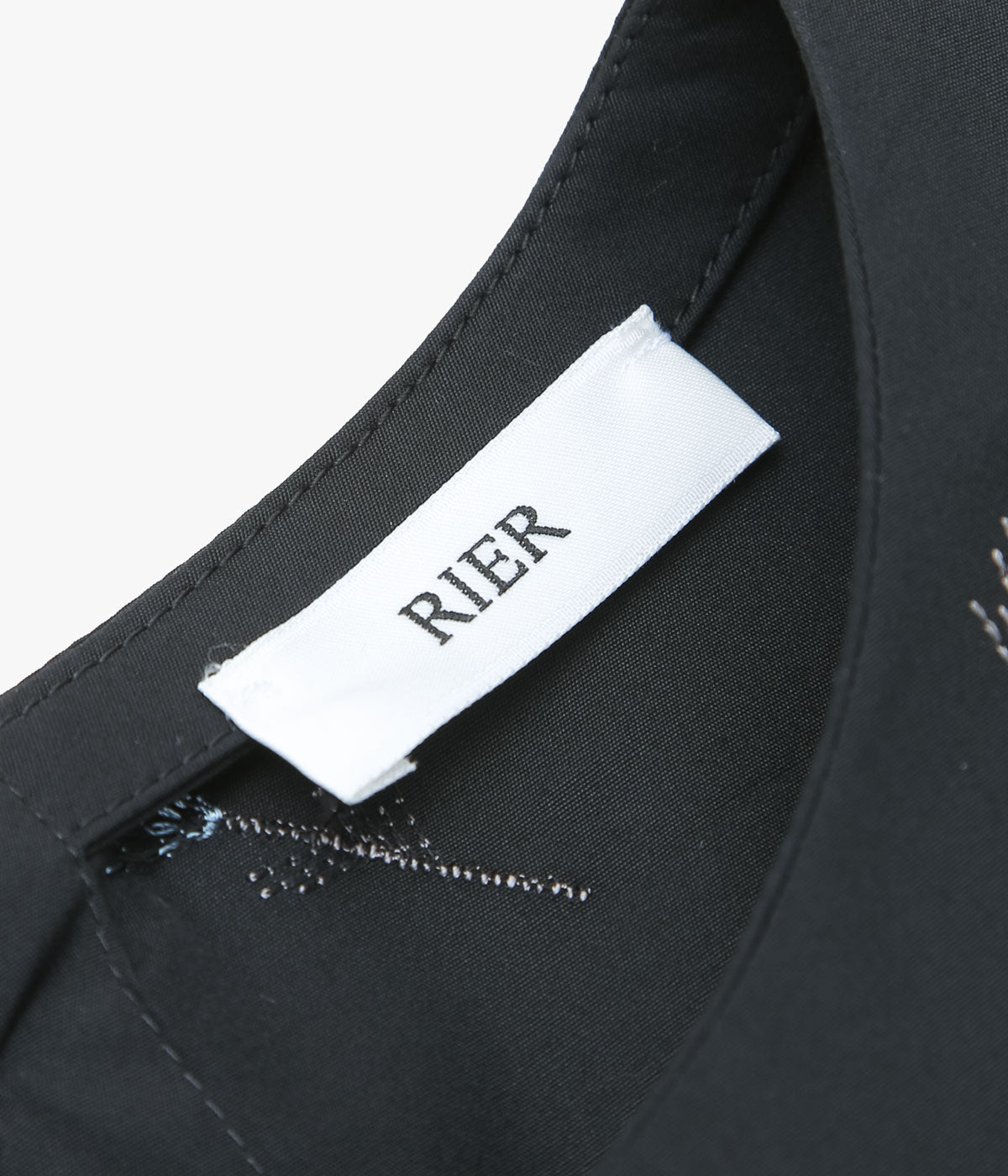 RIER ''TOP'' (BLACK FLOWERS POPELINE)