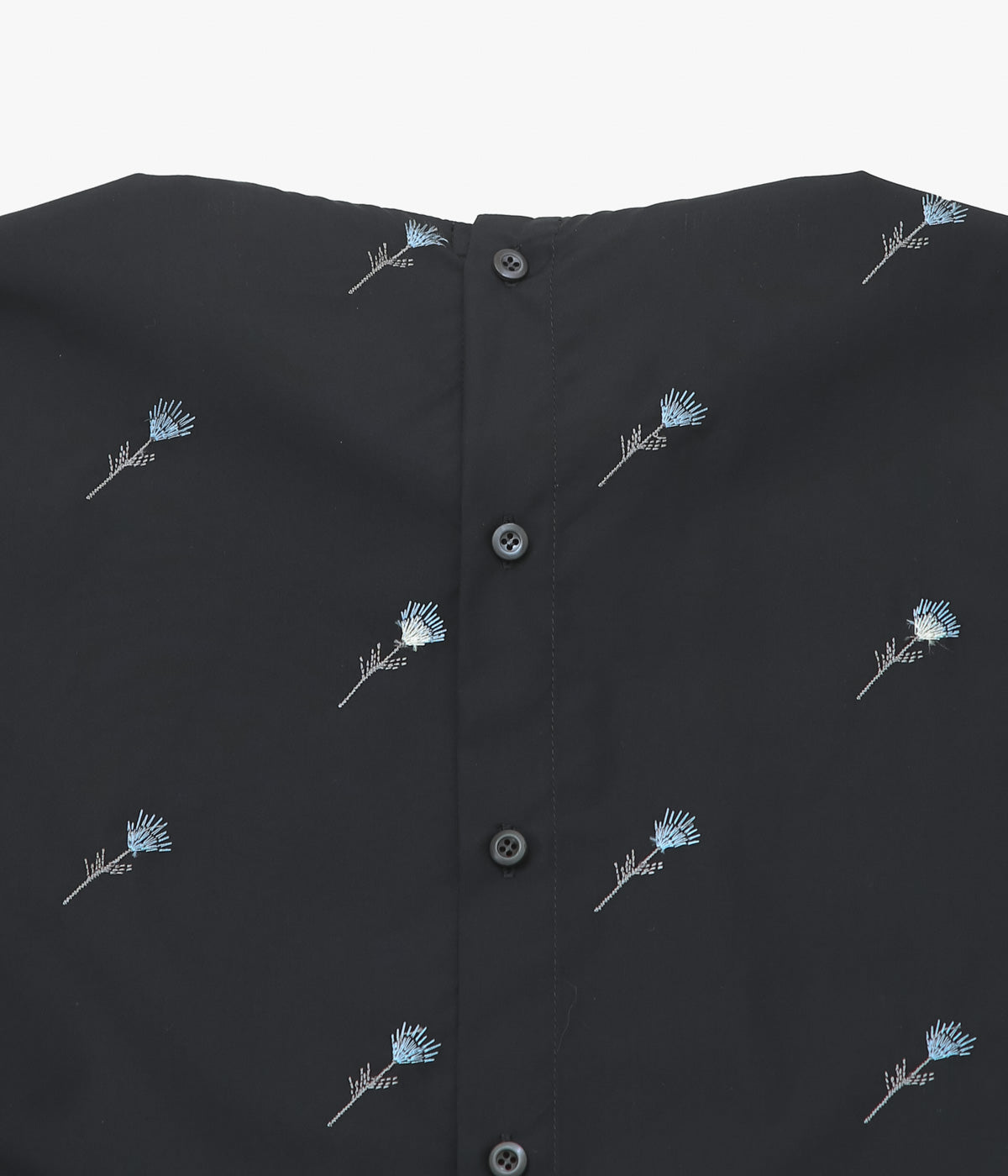 RIER ''TOP'' (BLACK FLOWERS POPELINE)