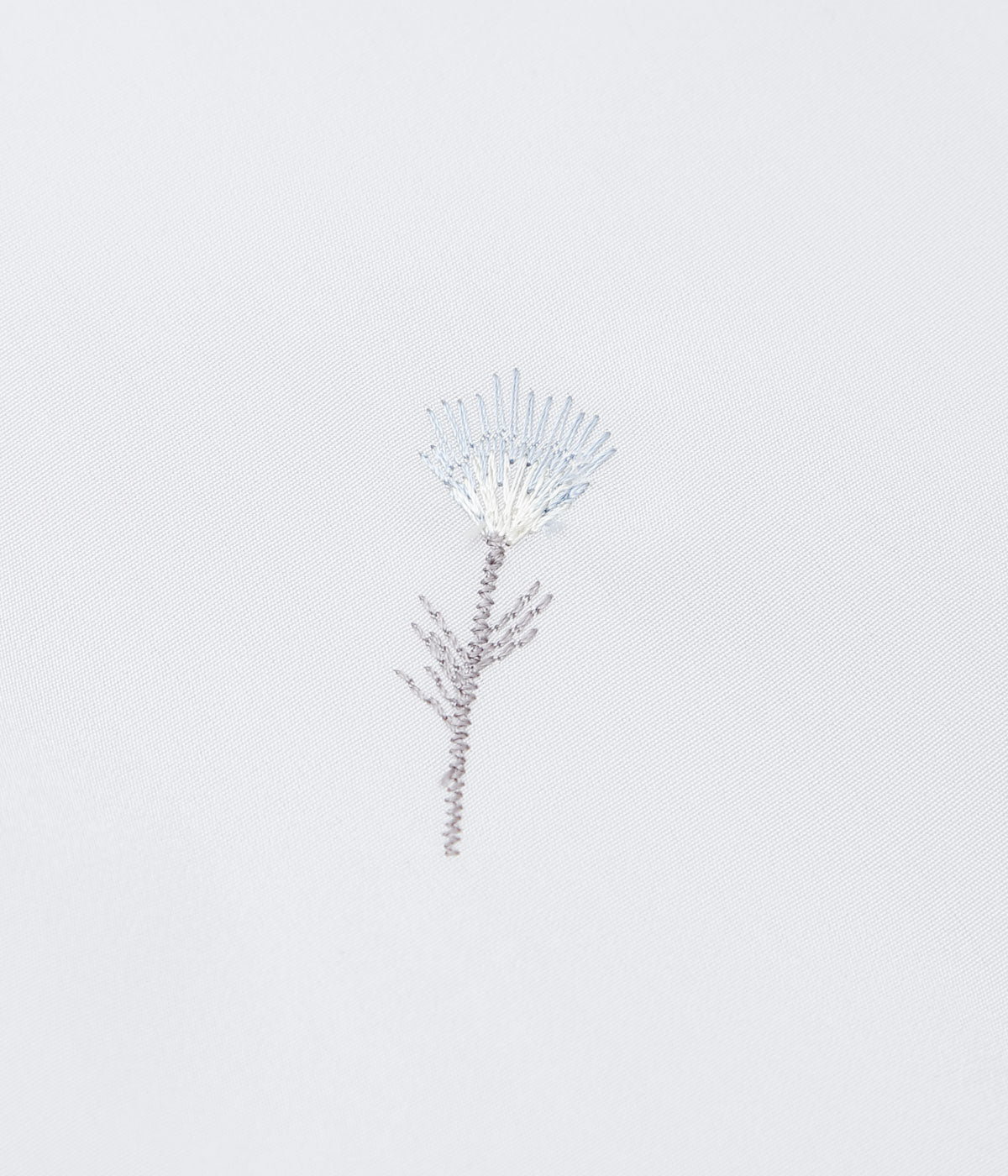 RIER ''TOP'' (LIGHT GREY FLOWERS POPELINE)