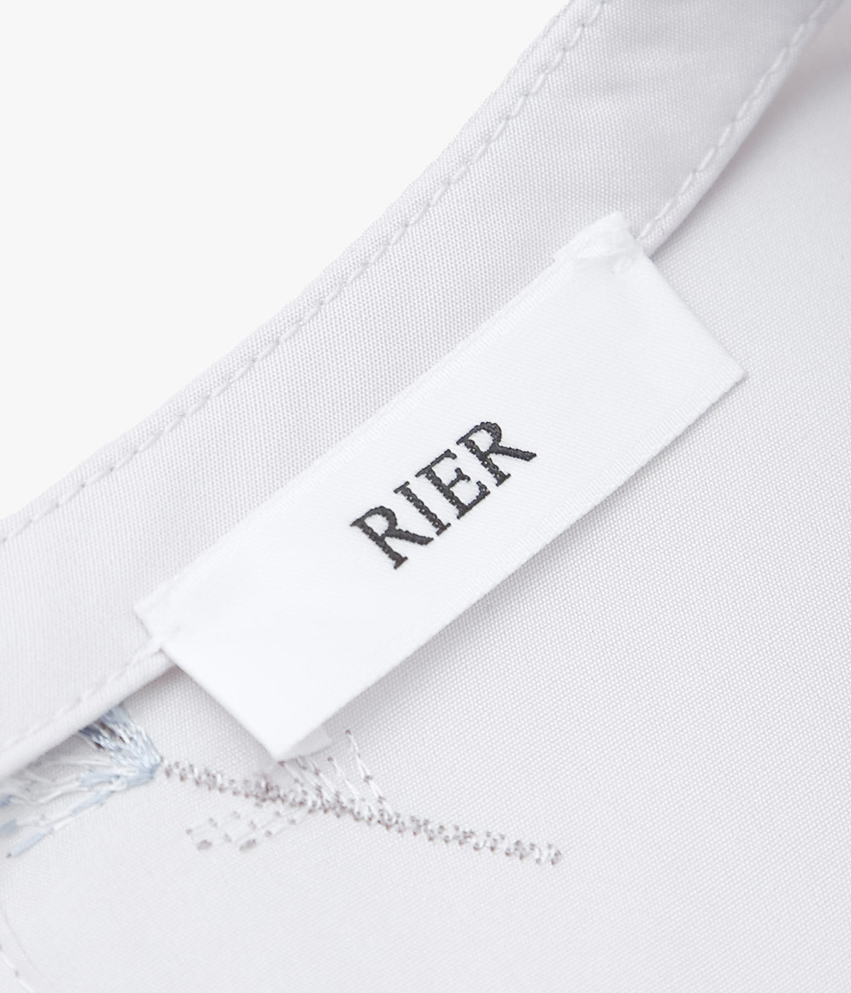 RIER ''TOP'' (LIGHT GREY FLOWERS POPELINE)