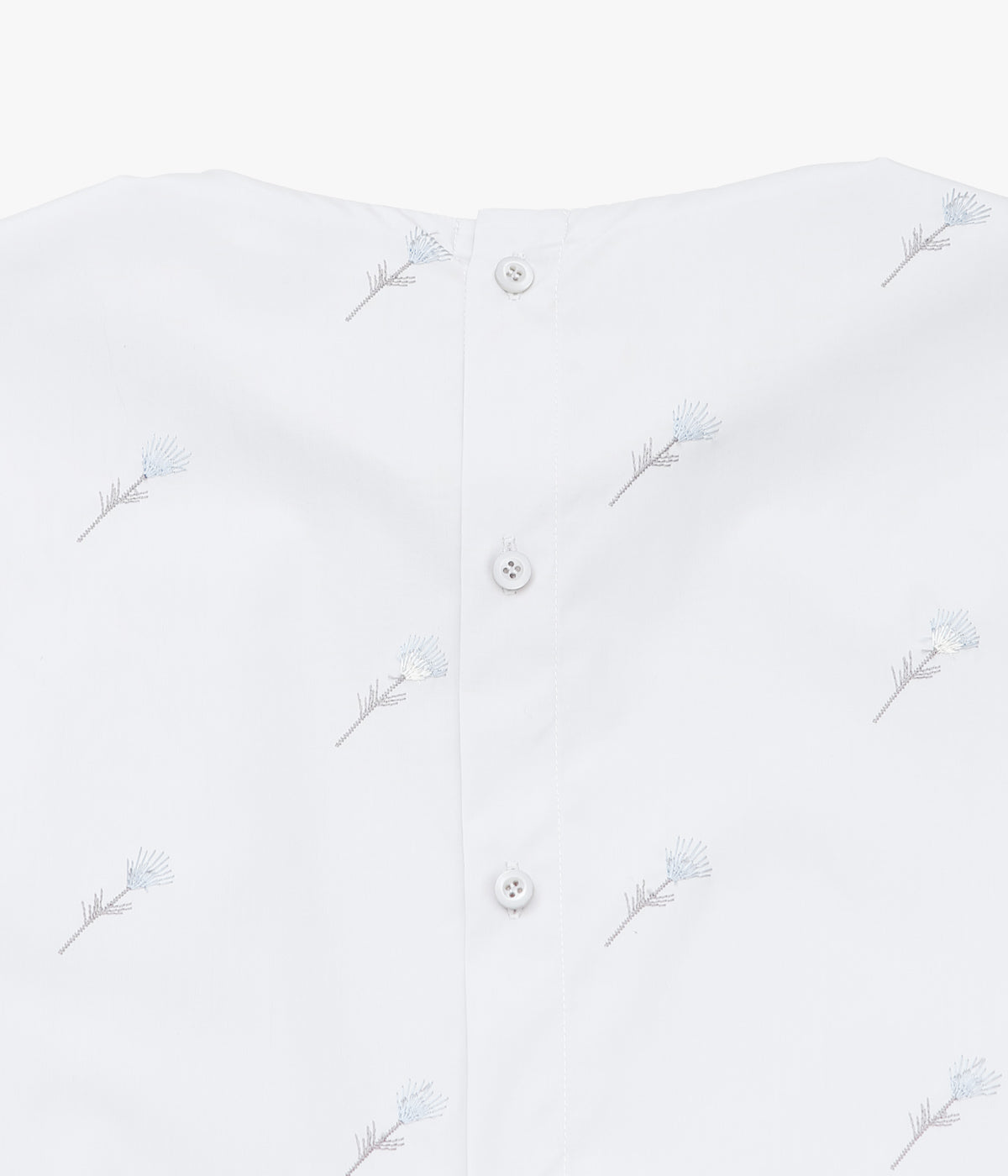 RIER ''TOP'' (LIGHT GREY FLOWERS POPELINE)