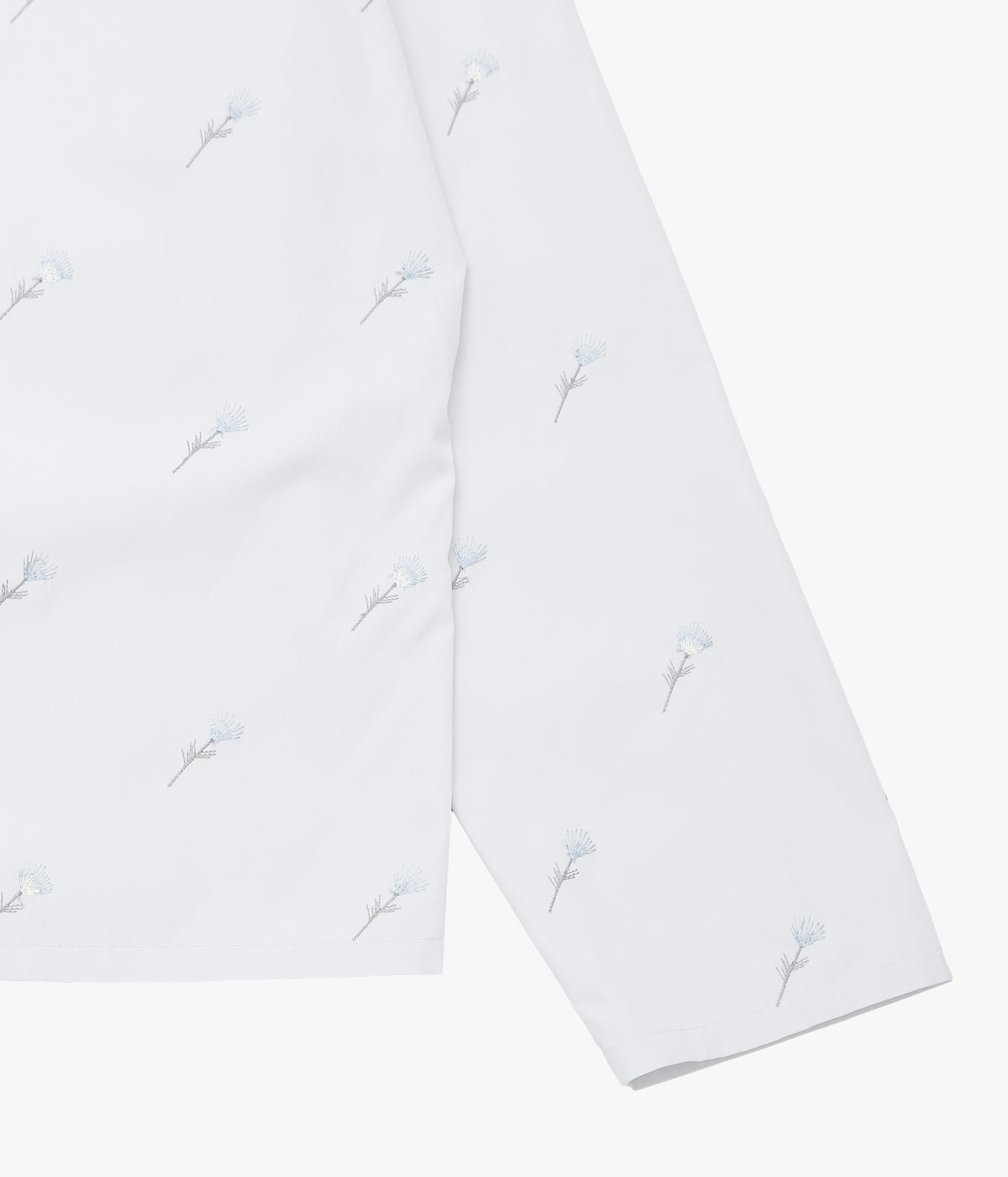 RIER ''TOP'' (LIGHT GREY FLOWERS POPELINE)