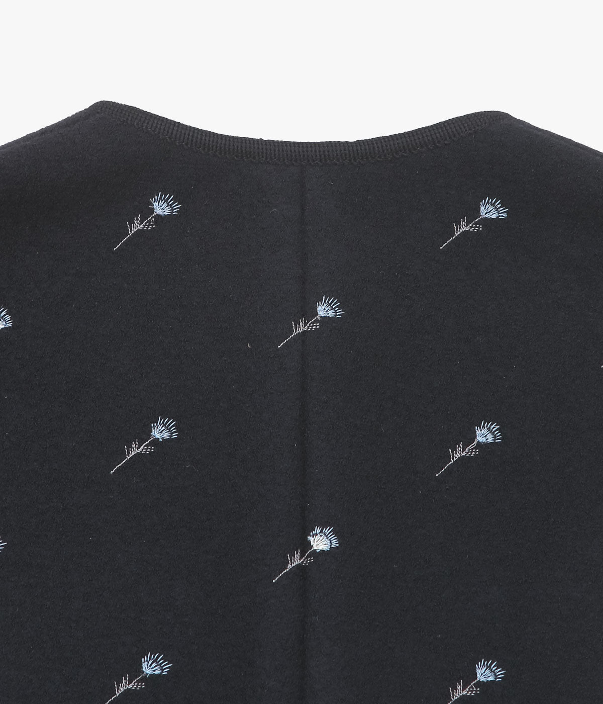 RIER ''WALKER GILET UTILITY'' (BLACK FLOWERS FELTED)