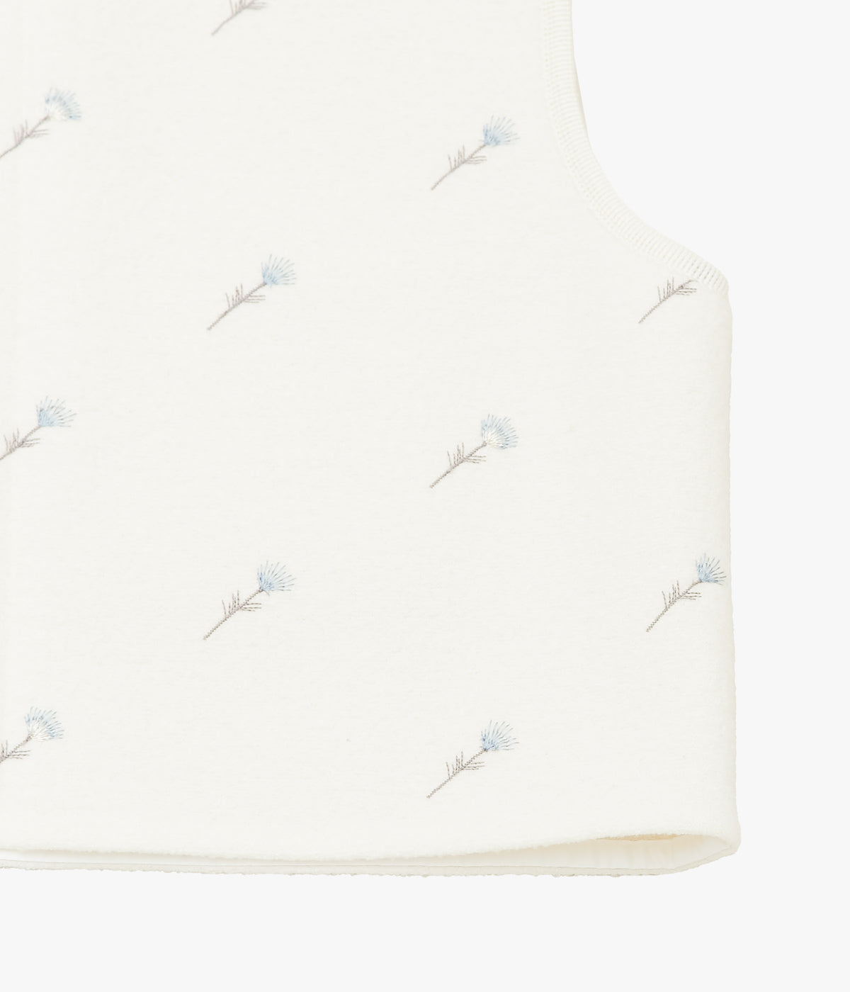 RIER "WALKER GILET UTILITY" (WHITE FLOWERS FELTED)