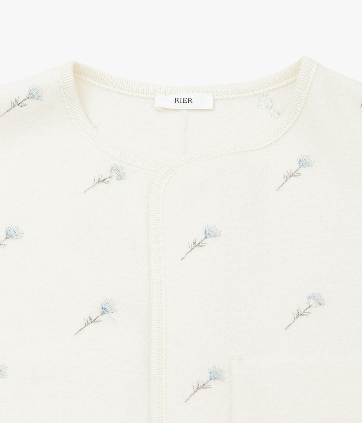 RIER "WALKER GILET UTILITY" (WHITE FLOWERS FELTED)