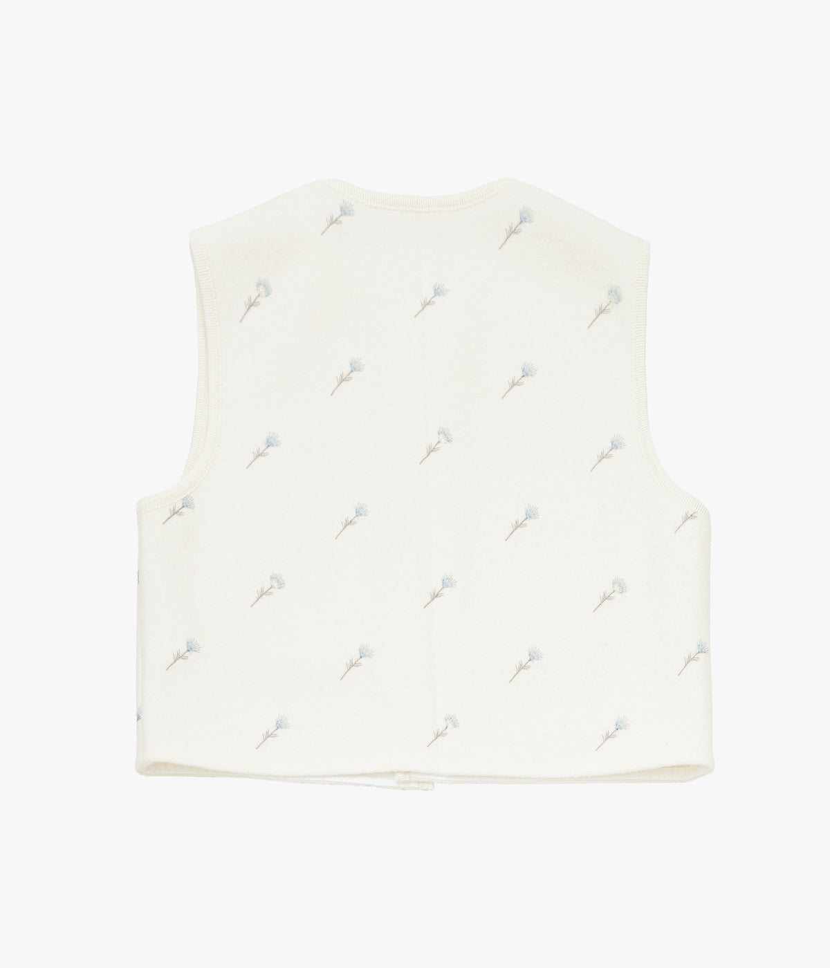 RIER "WALKER GILET UTILITY" (WHITE FLOWERS FELTED)
