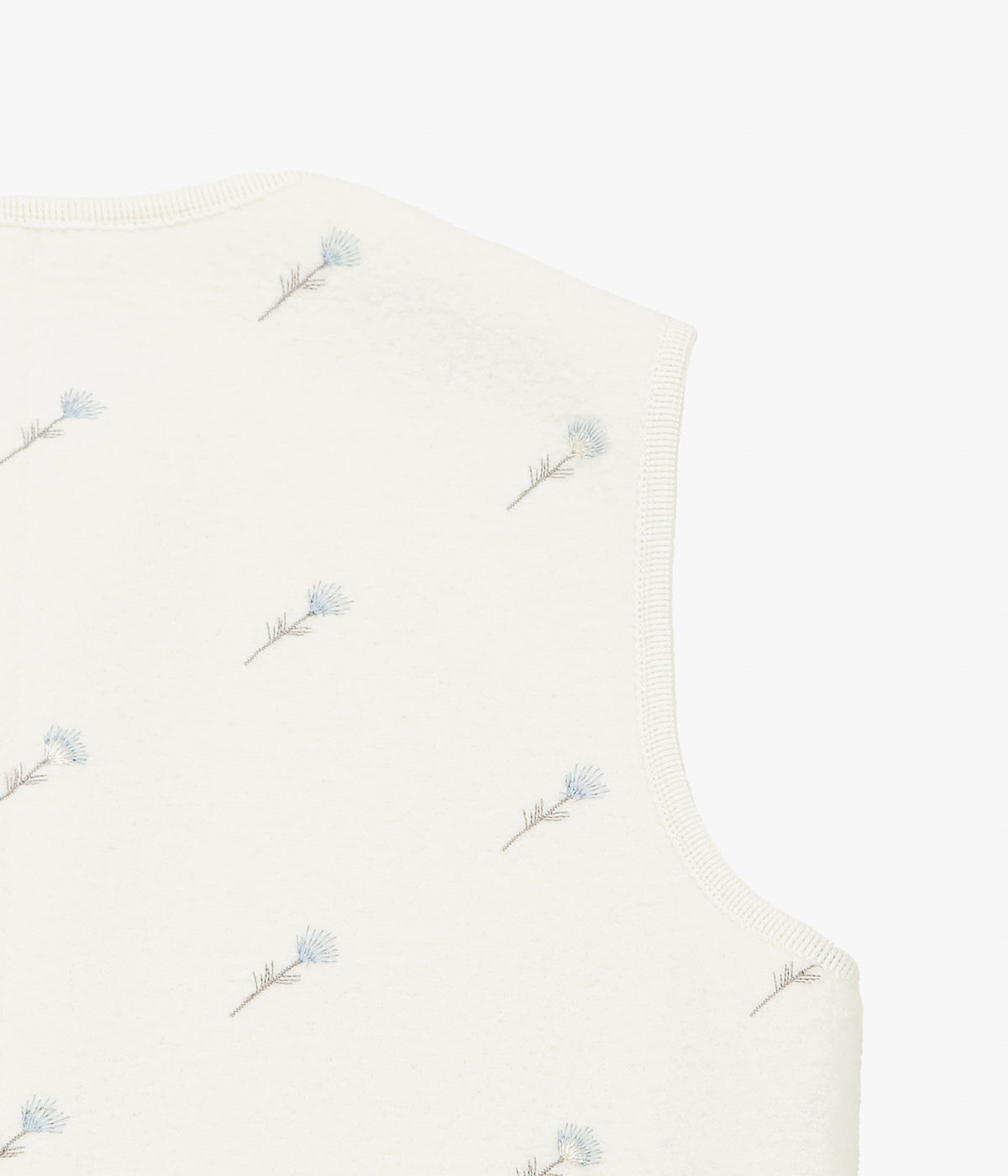 RIER "WALKER GILET UTILITY" (WHITE FLOWERS FELTED)
