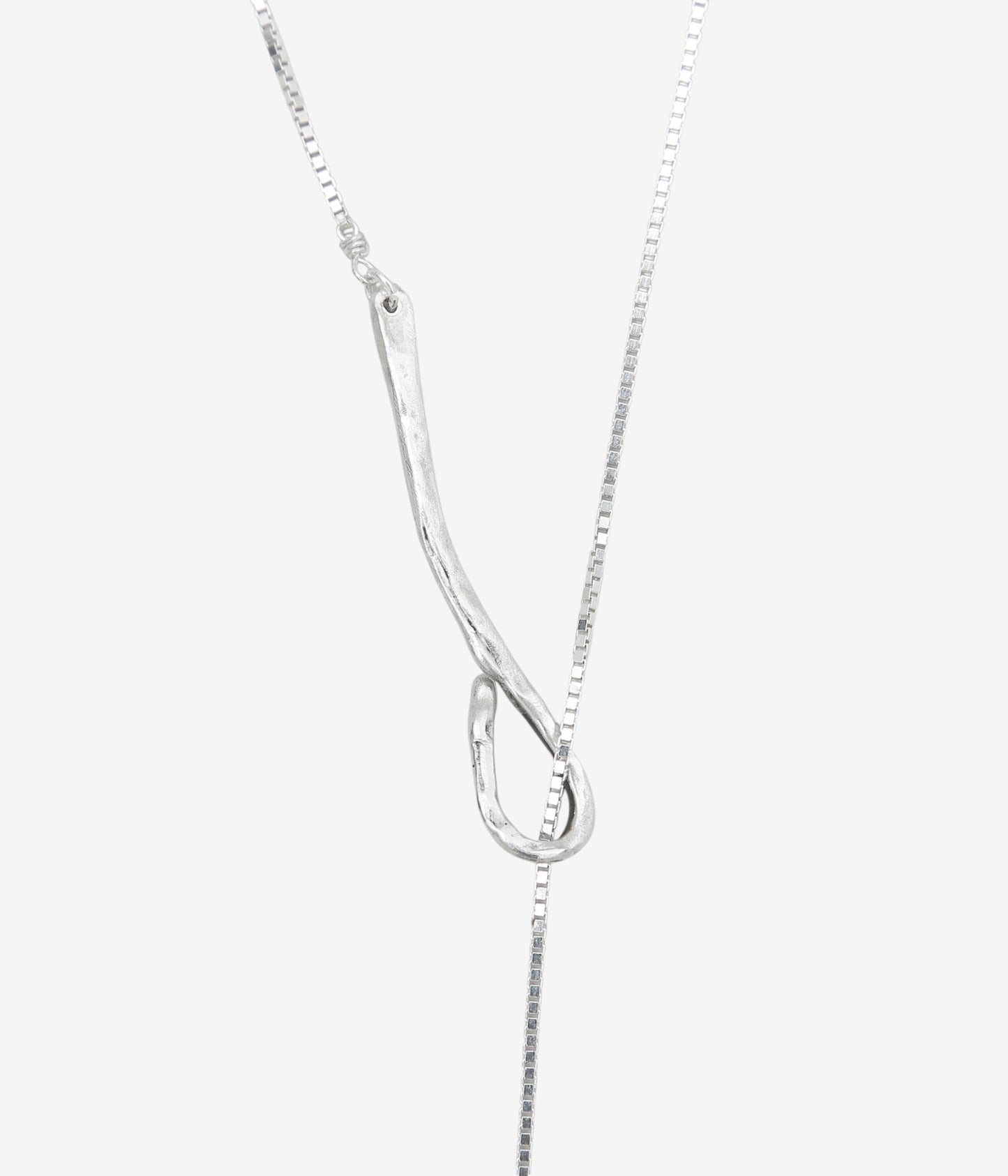 ORNAMENT&CRIME ''Y CHOKER W/ ROMAN COIN'' (STERLING SILVER CHARM SILVER CHAIN)