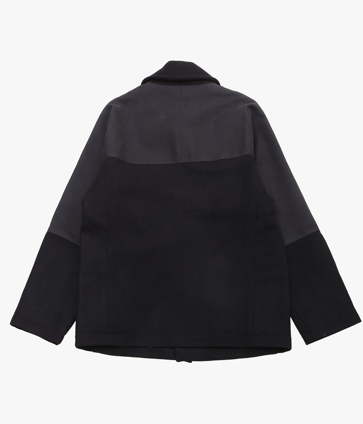 S.E.H KELLY ''DONKEY JACKET｜HEAVY MELTON × SAIL CLOTH COTTON'' (BLACK)