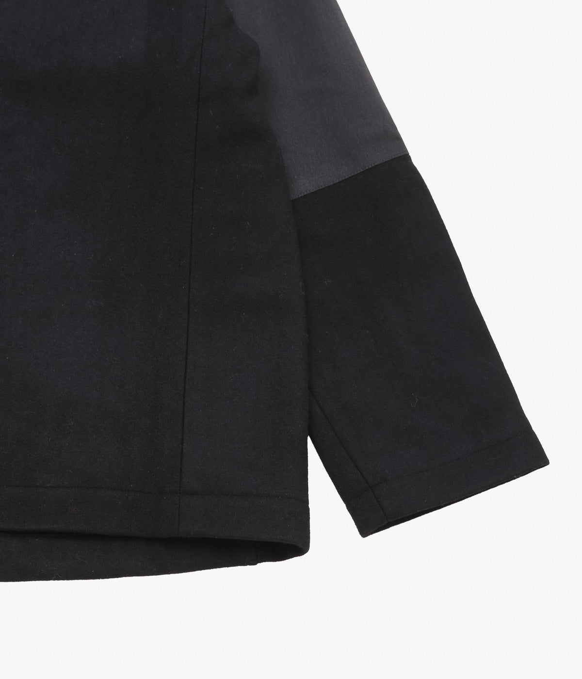 S.E.H KELLY ''DONKEY JACKET｜HEAVY MELTON × SAIL CLOTH COTTON'' (BLACK)