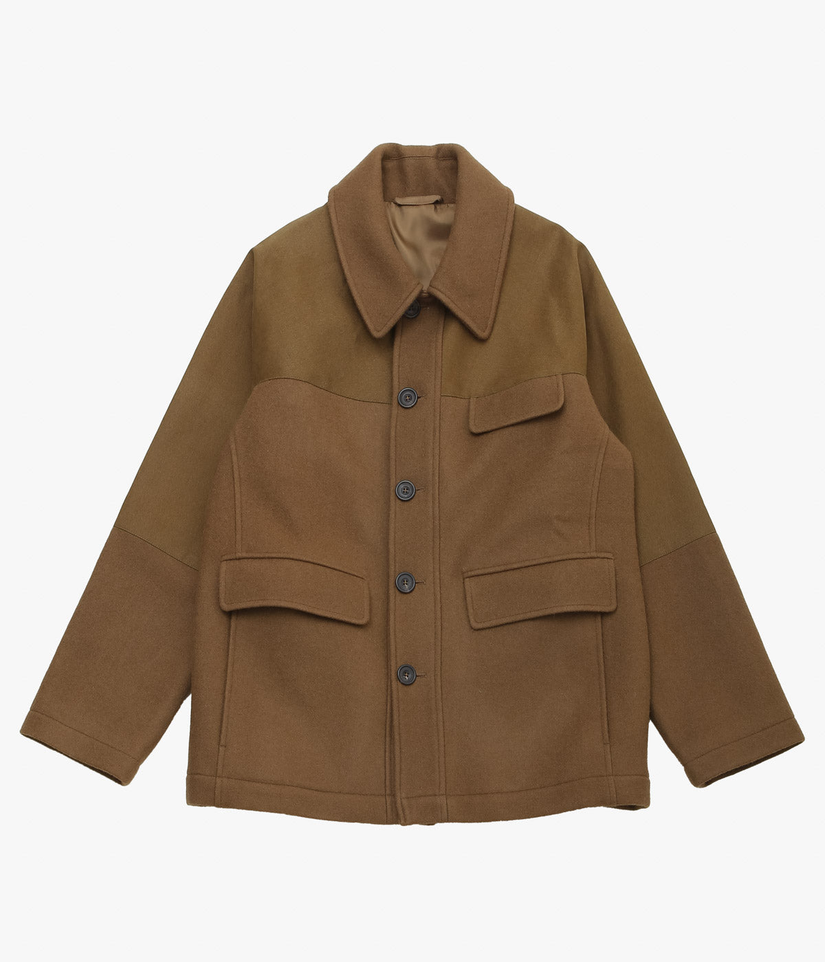 S.E.H KELLY ''DONKEY JACKET｜HEAVY MELTON × SAIL CLOTH COTTON'' (TABACCO)