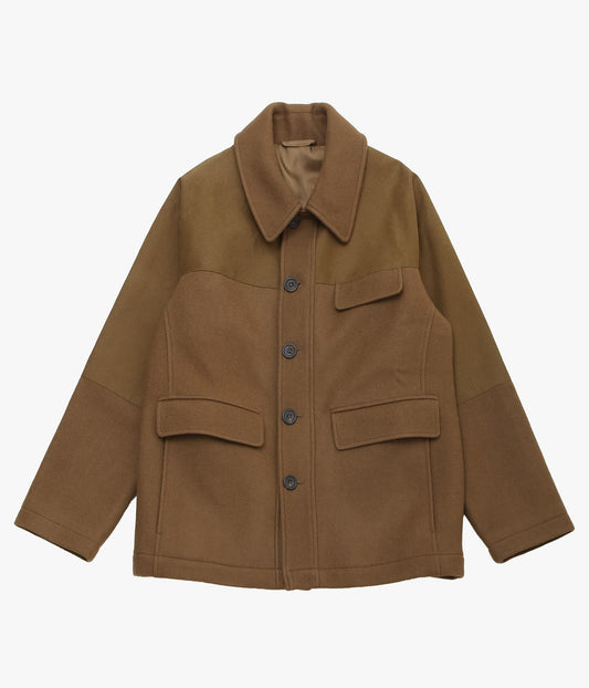 S.E.H KELLY ''DONKEY JACKET|HEAVY MELTON × SAIL CLOTH COTTON'' (TABACCO)