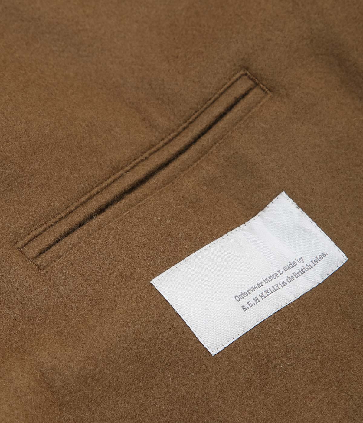 S.E.H KELLY ''DONKEY JACKET｜HEAVY MELTON × SAIL CLOTH COTTON'' (TABACCO)