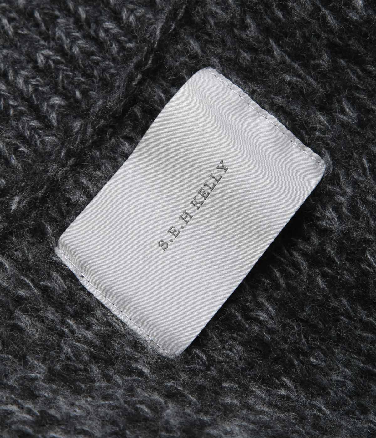 S.E.H KELLY '' GANSEY ｜LAMBS WOOL KNIT'' (CHARCOAL)