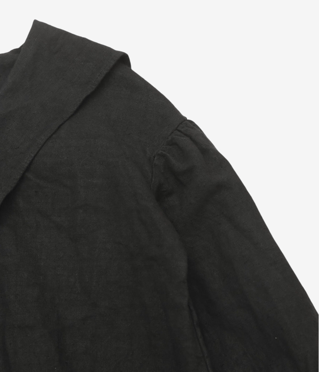 WHITEREAD ''SAILOR COLLAR SHIRT'' (EBONY LINEN)