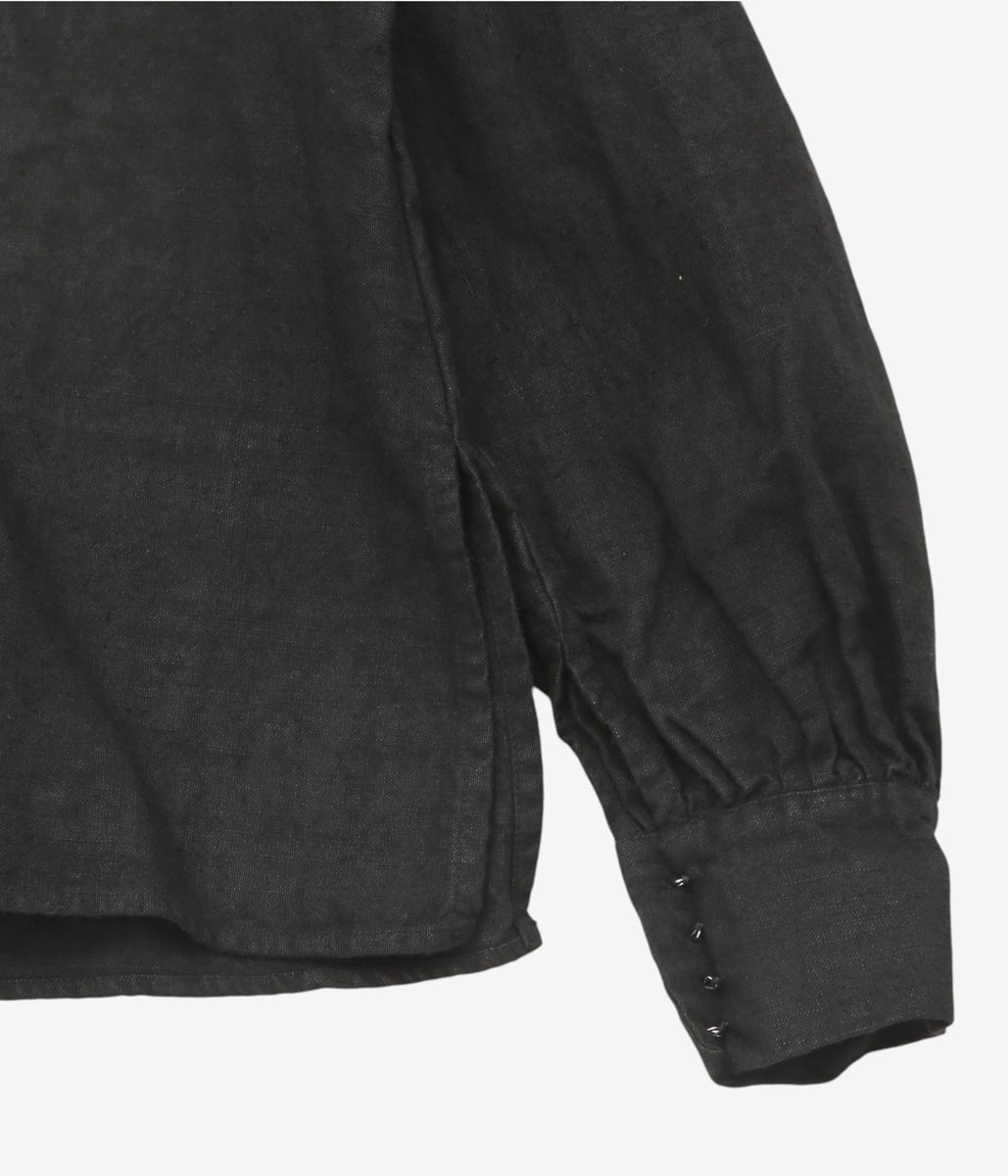 WHITEREAD ''SAILOR COLLAR SHIRT'' (EBONY LINEN)